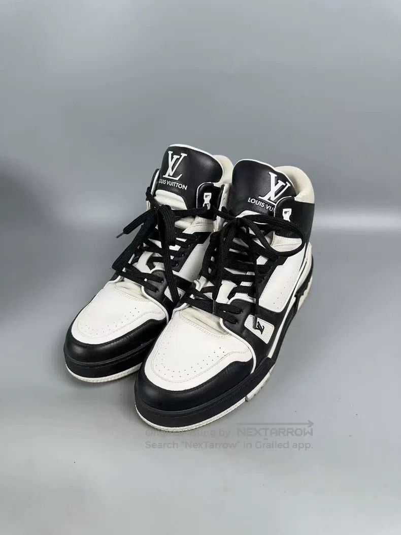 Louis Vuitton Louis Vuitton Black and white panda high-top casual shoes Size US 7 / EU 40 - 3 Thumbnail
