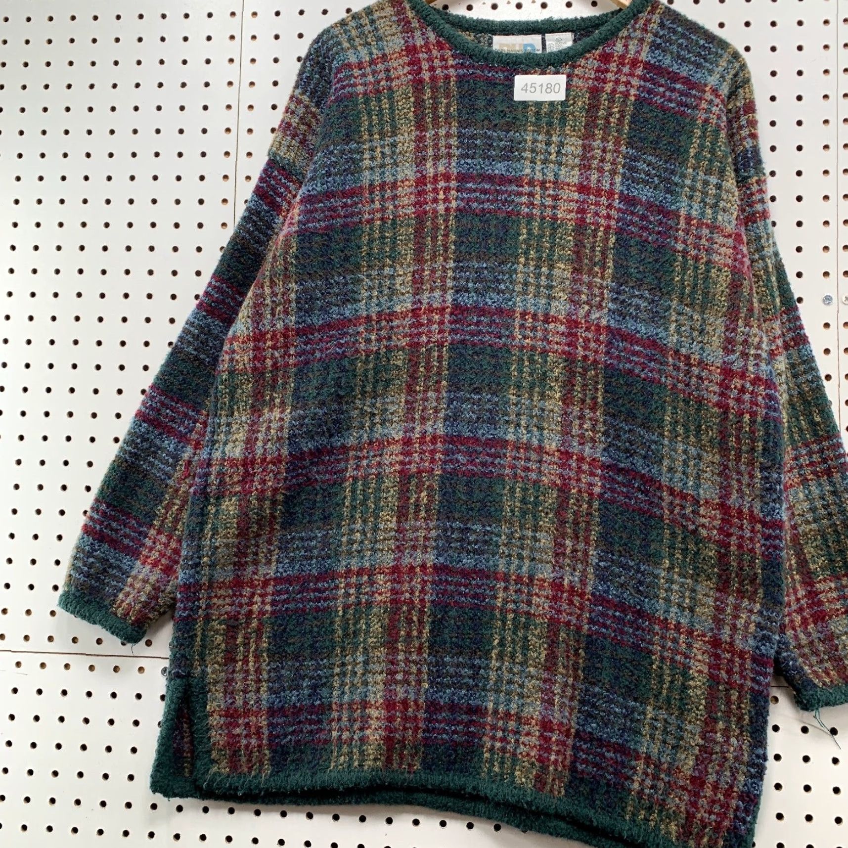 Vintage VINTAGE Paul Harris Wool Sweater Womens Large Green Window Pane Plaid Oversized Size L / US 10 / IT 46 - 3 Thumbnail