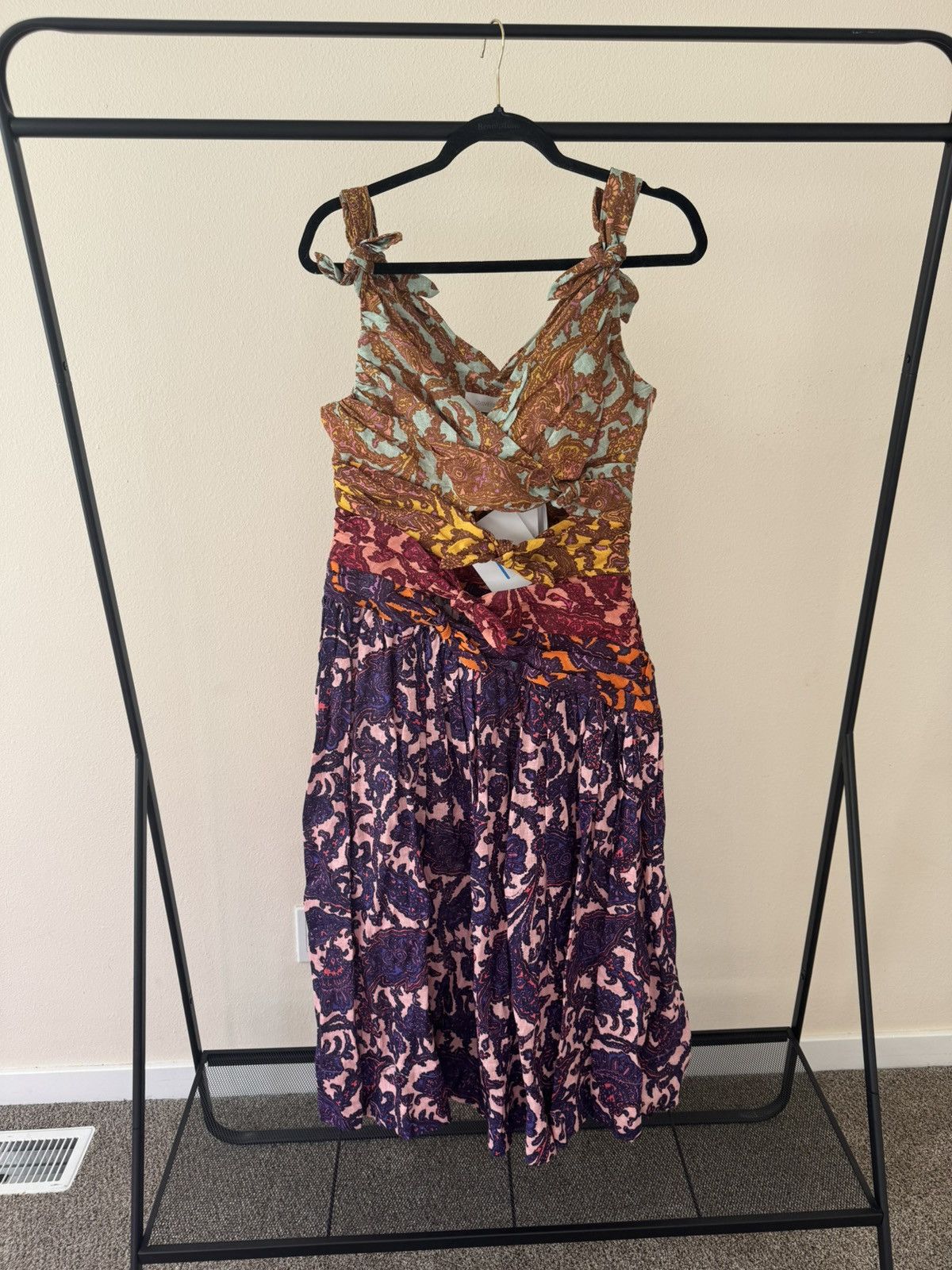 Zimmermann Zimmermann Tiggy Bow Midi Dress Size L / US 10 / IT 46 - 2 Thumbnail