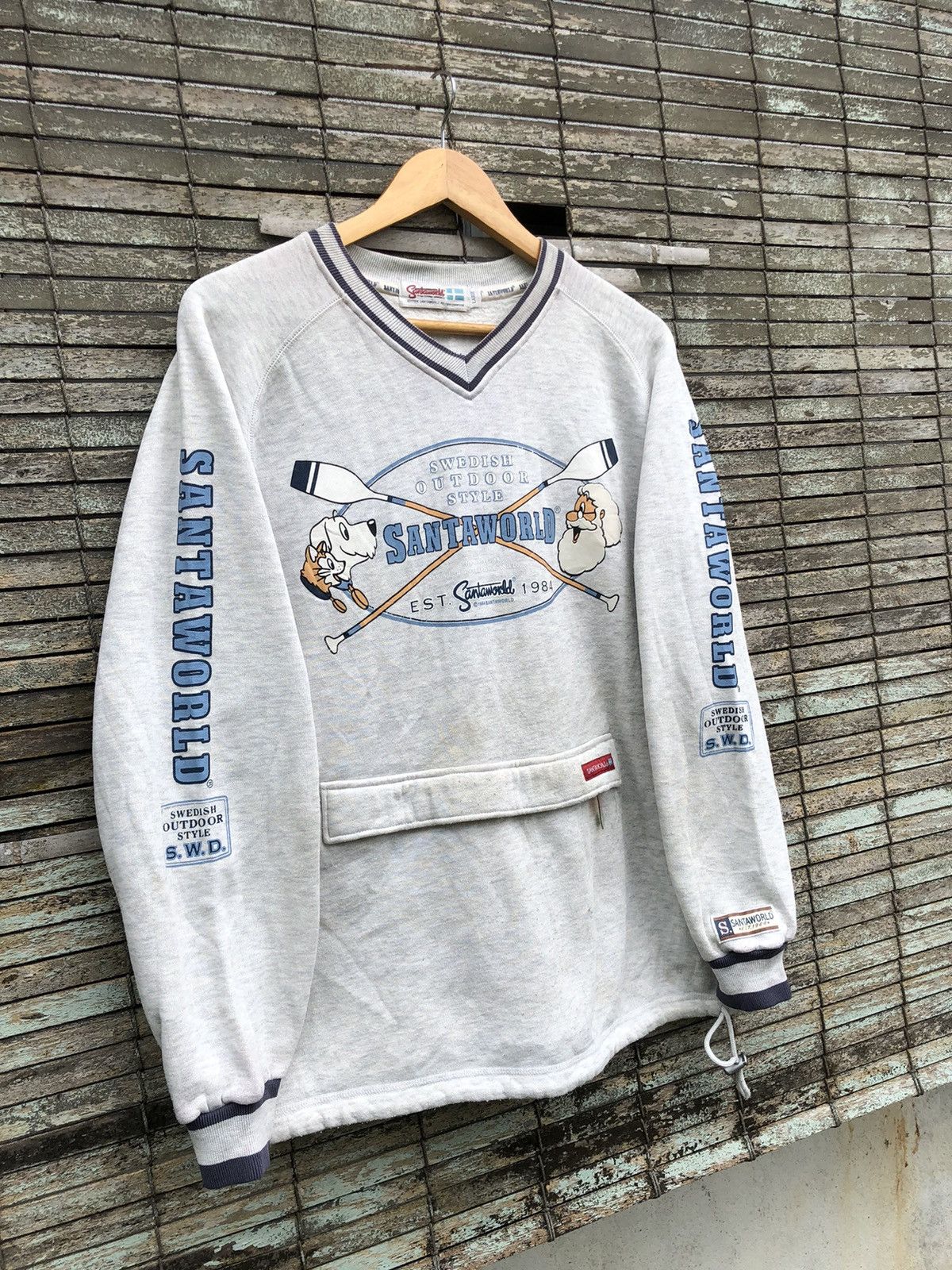 Vintage Vtg 80s Santaworld Swedish Outdoor Style Crewneck Sweatshirt Size US L / EU 52-54 / 3 - 2 Thumbnail