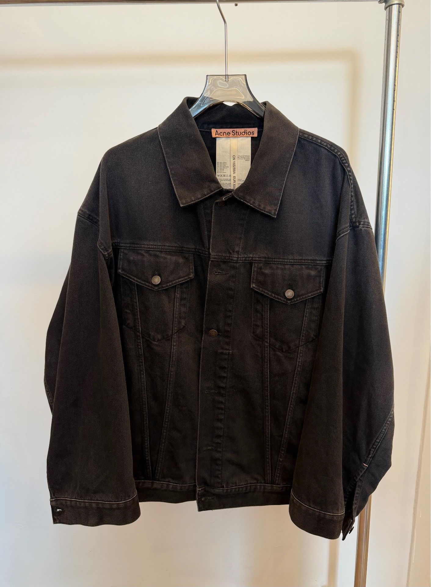 Acne Studios Acne Studios Denim Oversized Black Jacket XS Women Size XS / US 0-2 / IT 36-38 - 1 Thumbnail