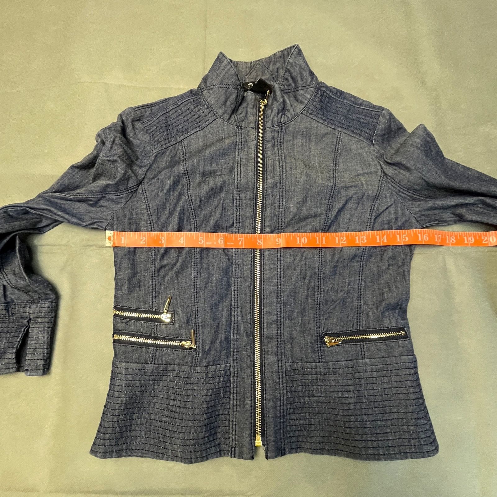 White House Black Market White House Black Market Denim Jacket Womens Size 00 Blue Size XXS / US 00 / IT 34 - 8 Thumbnail