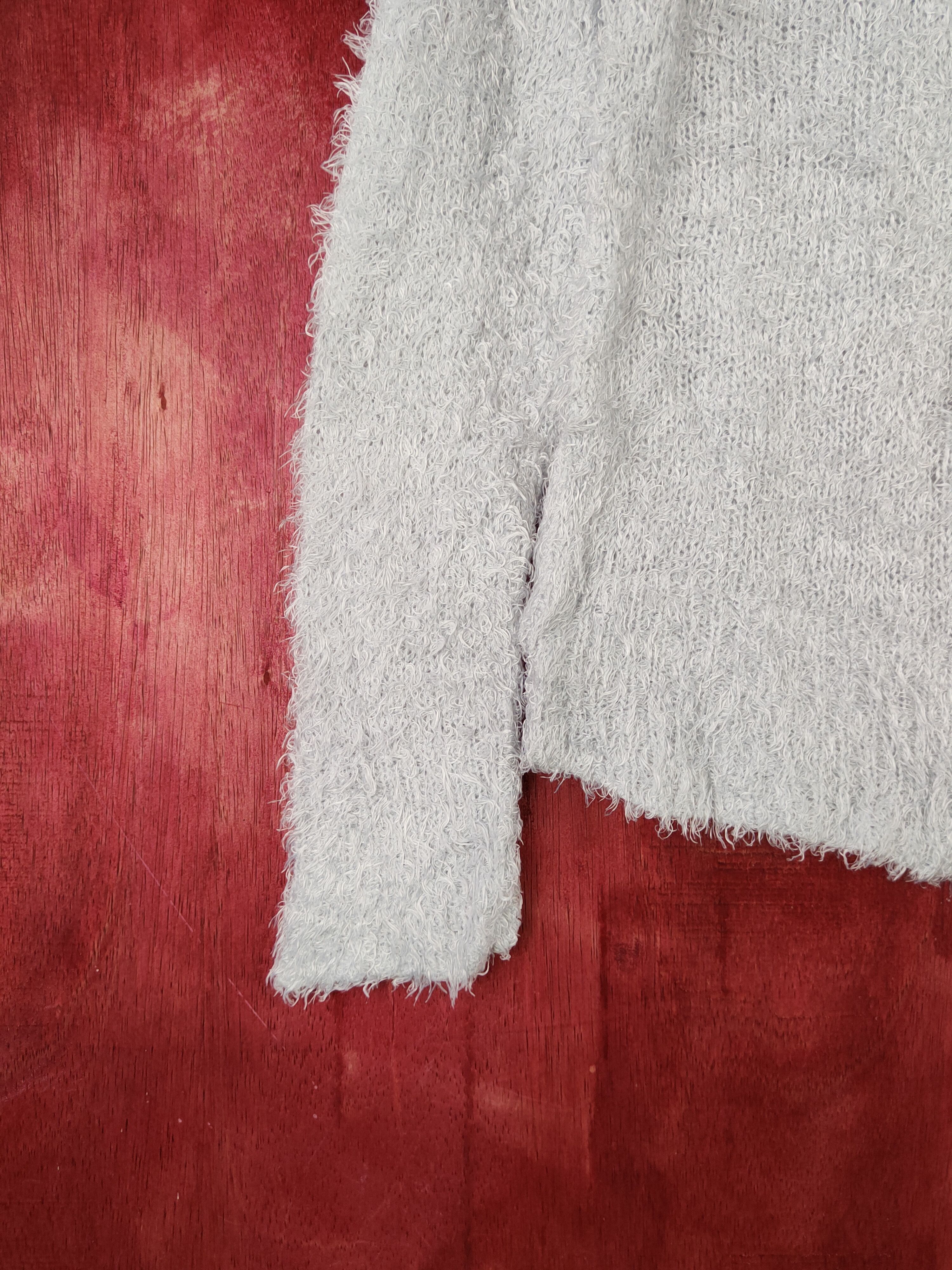 Japanese Brand × Vintage Earth Music & Ecology Light Blue Fur Mohair Knitwear #S1909 Size M / US 6-8 / IT 42-44 - 4 Thumbnail