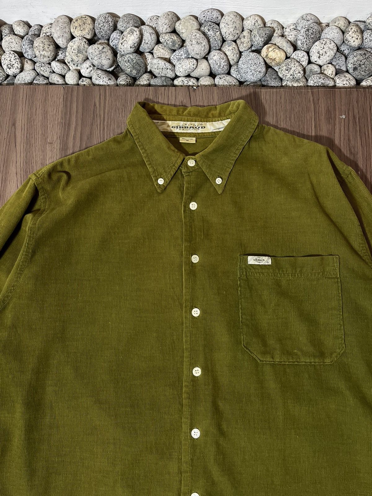 Marithe + Francois Girbaud Marithe Francois Girbaud Vintage Olive Corduroy Shirt Size US M / EU 48-50 / 2 - 4 Thumbnail