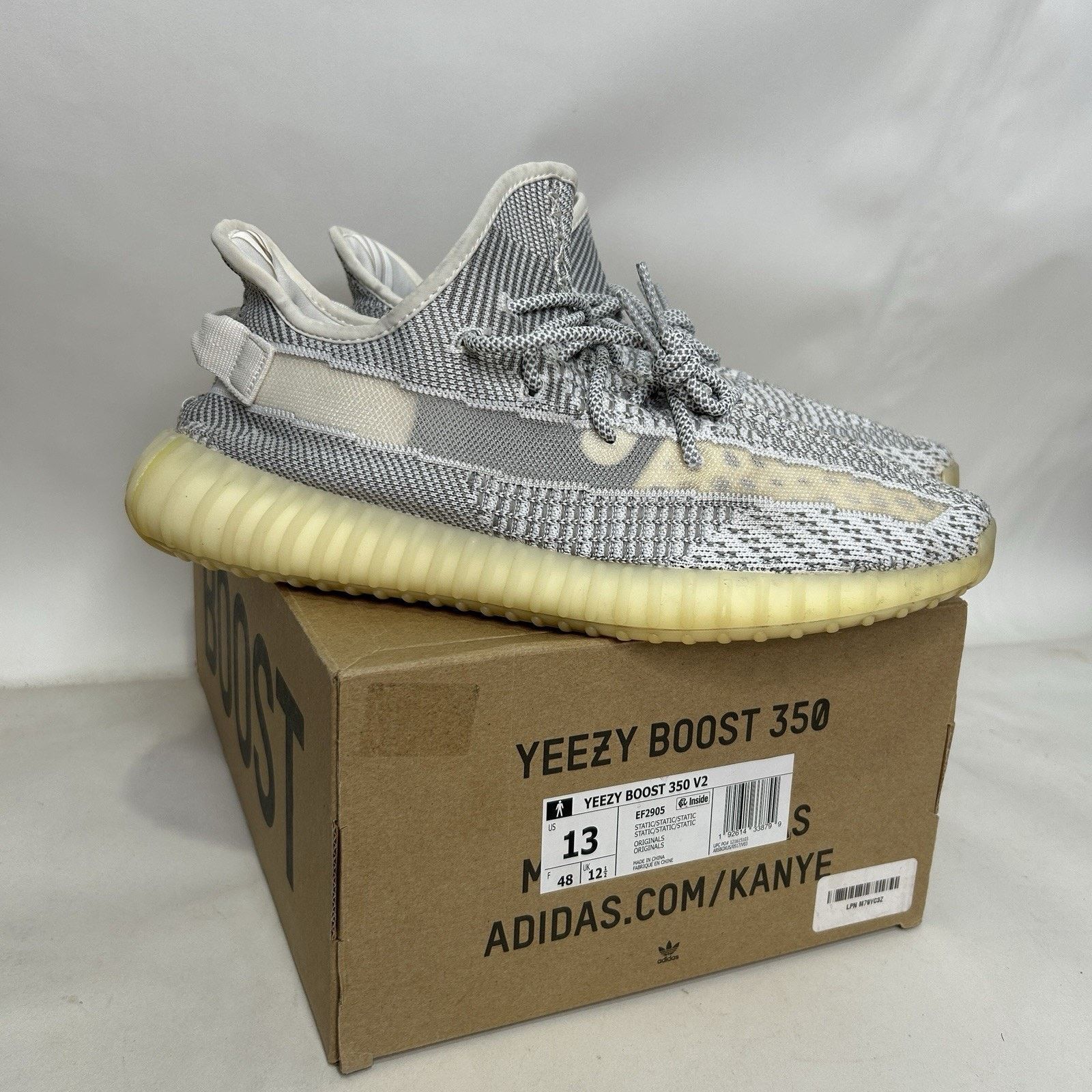 Adidas adidas Yeezy Boost 350 V2 “Static Non-Reflective” EF2905 Size US 13 / EU 46 - 1 Thumbnail