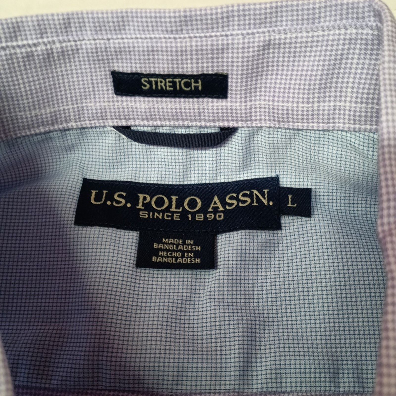 U.S. Polo Assn. U.S. Polo Assn. Button Woven Shirt Men's L Violet Checkered Size US L / EU 52-54 / 3 - 4 Thumbnail