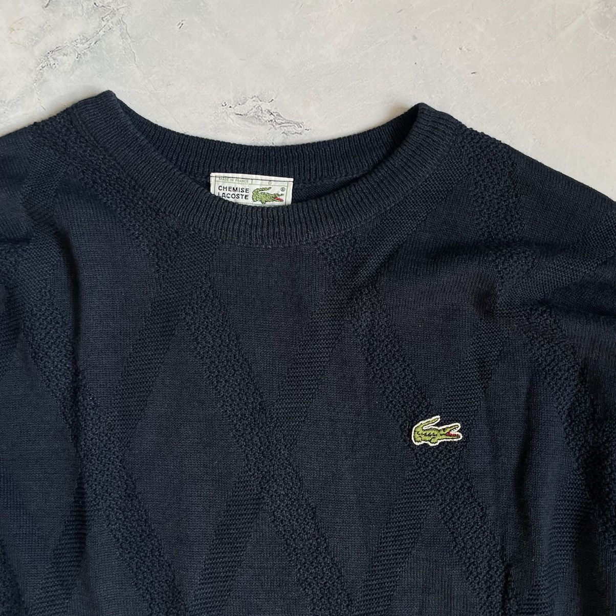 Lacoste Mens Vintage Lacoste Wool Knit Sweater Size US XL / EU 56 / 4 - 2 Thumbnail