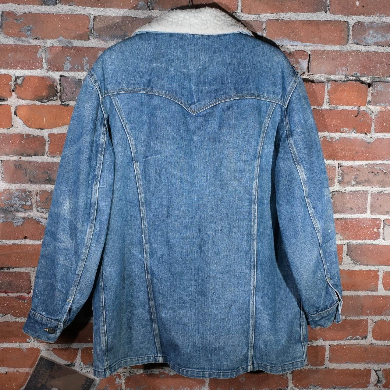 Lee Vintage 70s Lee Storm Rider Sherpa Lined Denim Chore Coat Fa Size US L / EU 52-54 / 3 - 2 Thumbnail
