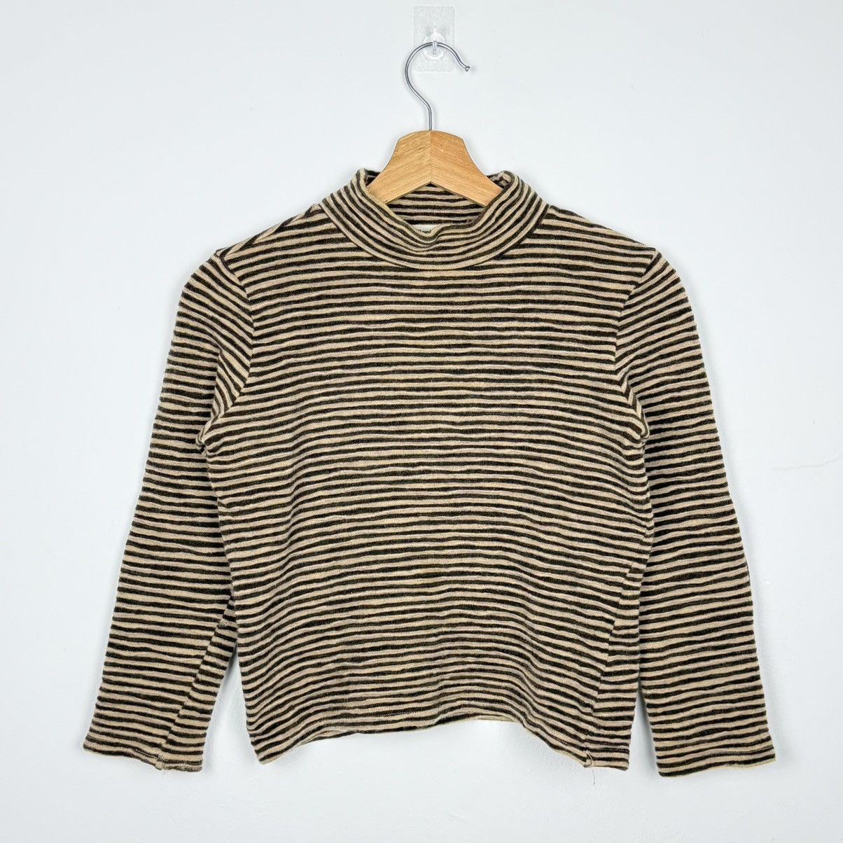 Issey Miyake Plantation Stripe Wool Longsleeve Tee Size S / US 4 / IT 40 - 1 Thumbnail