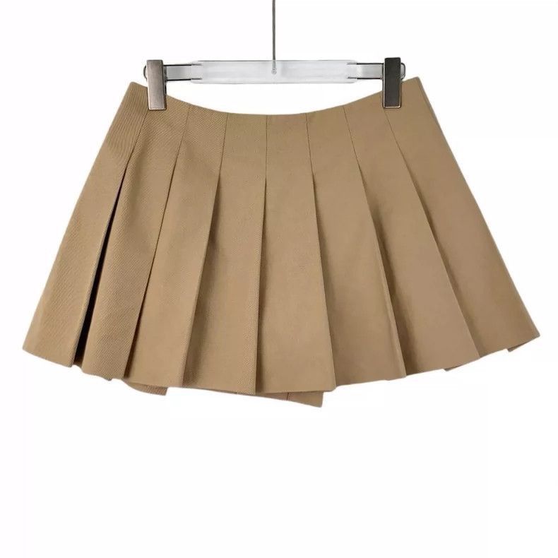 Prada Prada Brown Pleated Skirt Size 38 S-2506 Size 37" - 2 Thumbnail