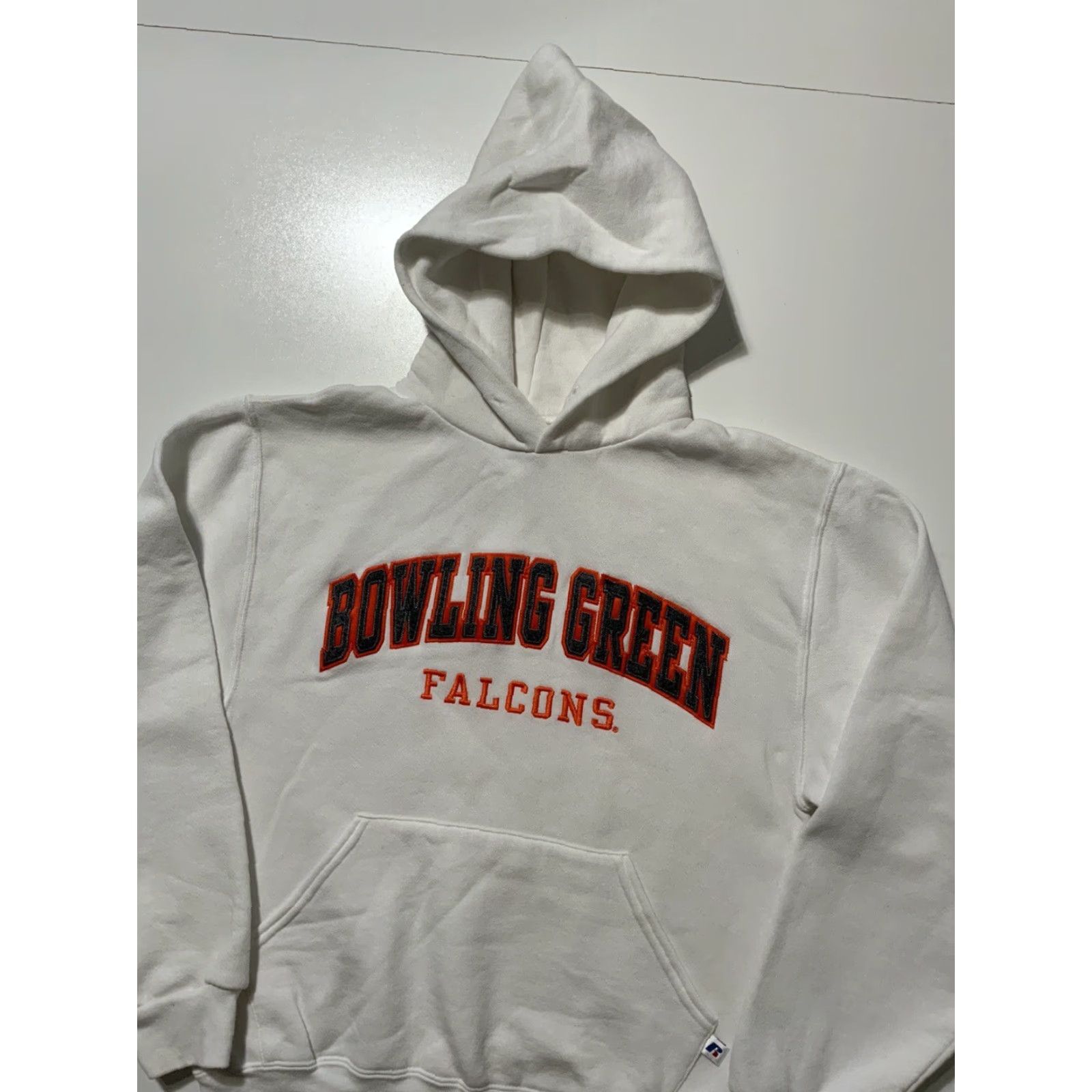 Russell Athletic VINTAGE Russell Athletic Bowling Green Falcons University White Pullover Hoodie Size US S / EU 44-46 / 1 - 3 Thumbnail