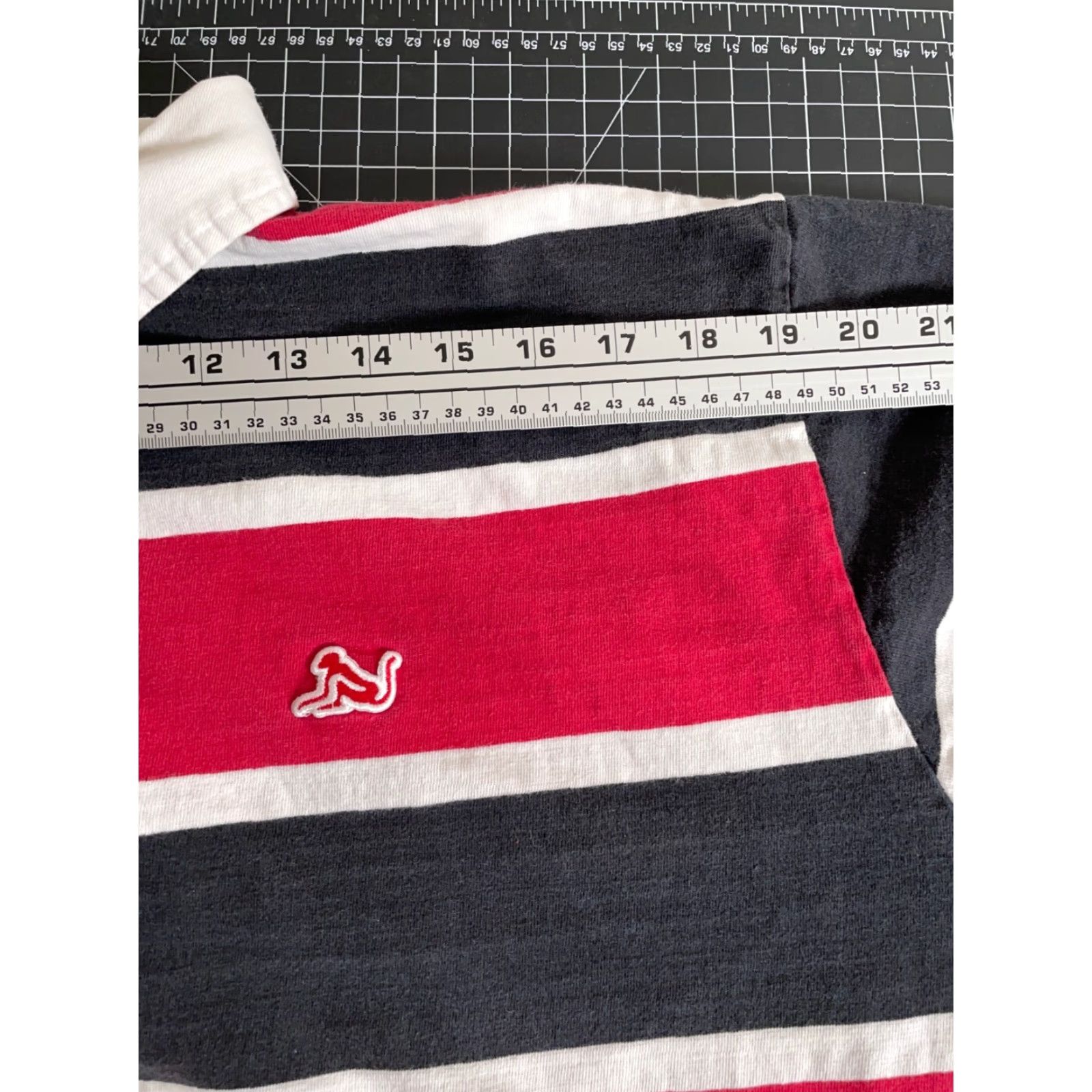 Vintage VINTAGE Drunknmunky Rugby Polo Shirt Long Sleeve Men XL Red Black Striped 90s Retro Cotton-Poly blend Embroidered Collar Polo Shirt Mens Size US XL / EU 56 / 4 - 7 Thumbnail