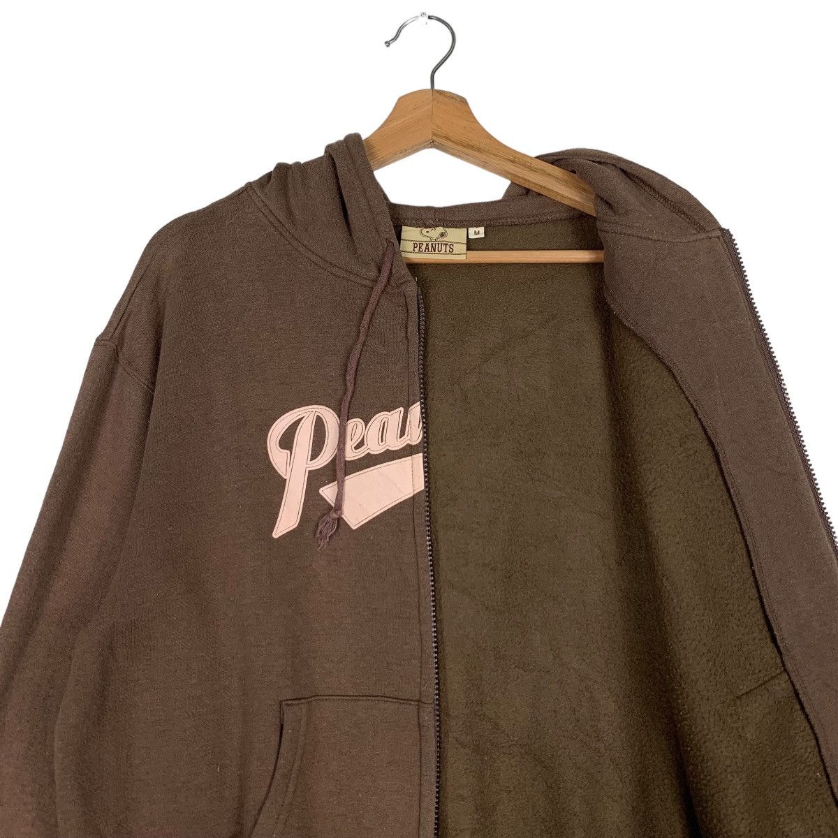 Cartoon Network PEANUTS SNOOPY Big Logo Zipper Brown Hoodies #0733-C33 Size US M / EU 48-50 / 2 - 12 Thumbnail