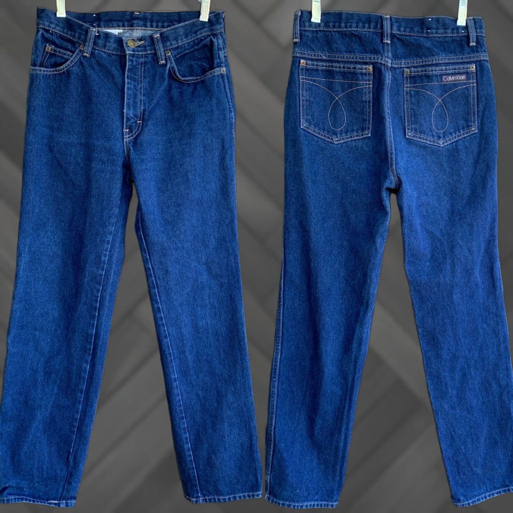 Calvin Klein VINTAGE Calvin Klein Jeans Made In USA 28 Inch Waist Denim Blue 28 in. Inseam 30.75 in. 100% Cotton Mens Womens Boys Girls Size 28" / US 6 / IT 42 - 1 Thumbnail