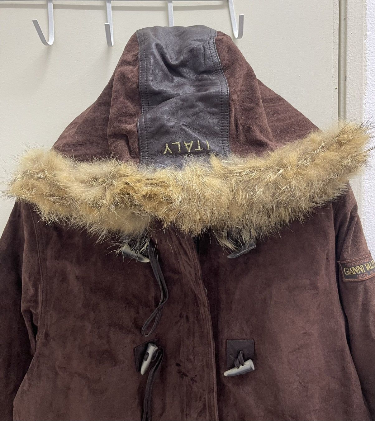 Gianni Valentino Vtg Gianni Valentino Fur Hoodie Leather Jacket Size US M / EU 48-50 / 2 - 12 Thumbnail