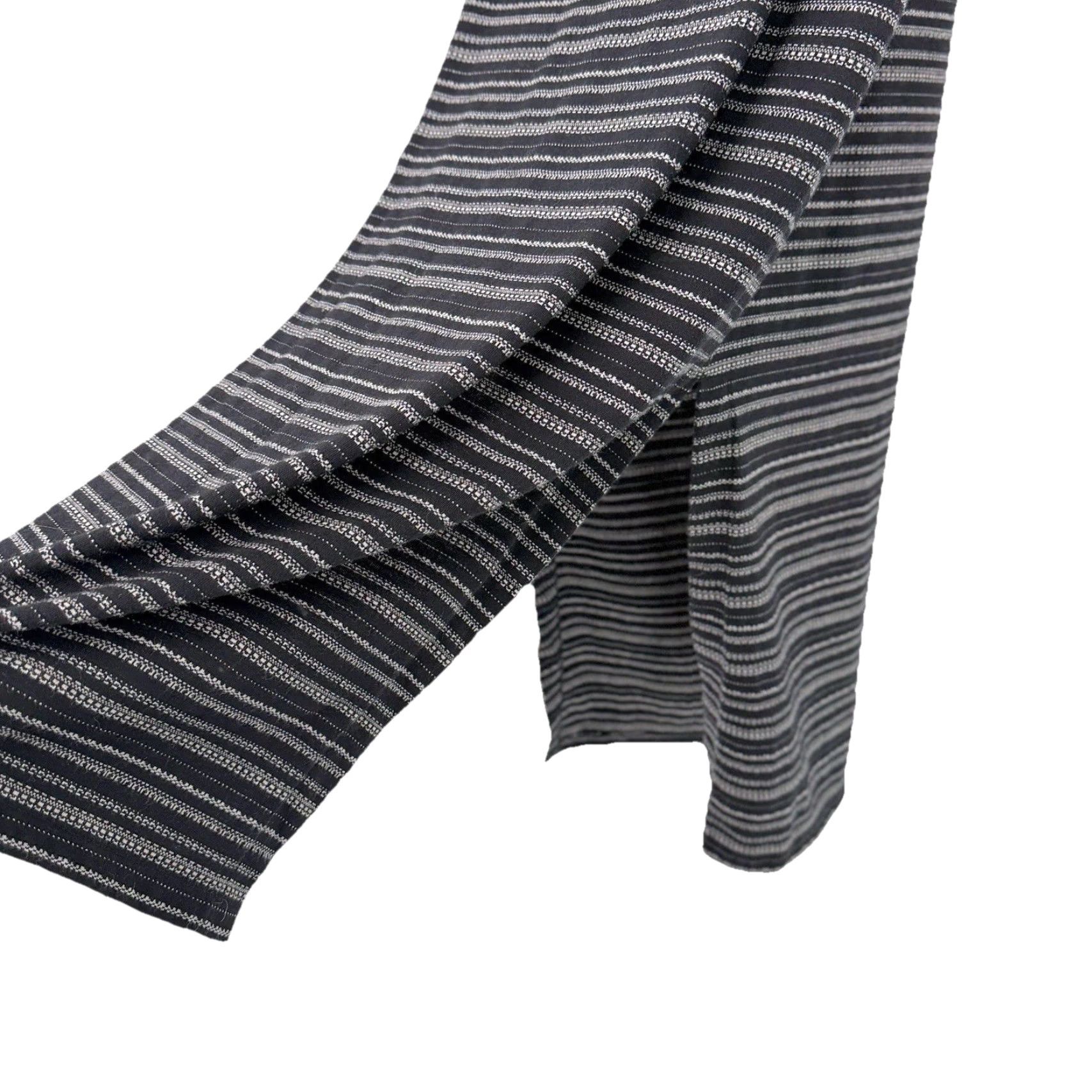 Athleta LOFT Athleta Dress Sleeveless Midi High Neck Striped Twist Back Cutout Stretch Black Women M KS Size M / US 6-8 / IT 42-44 - 5 Thumbnail