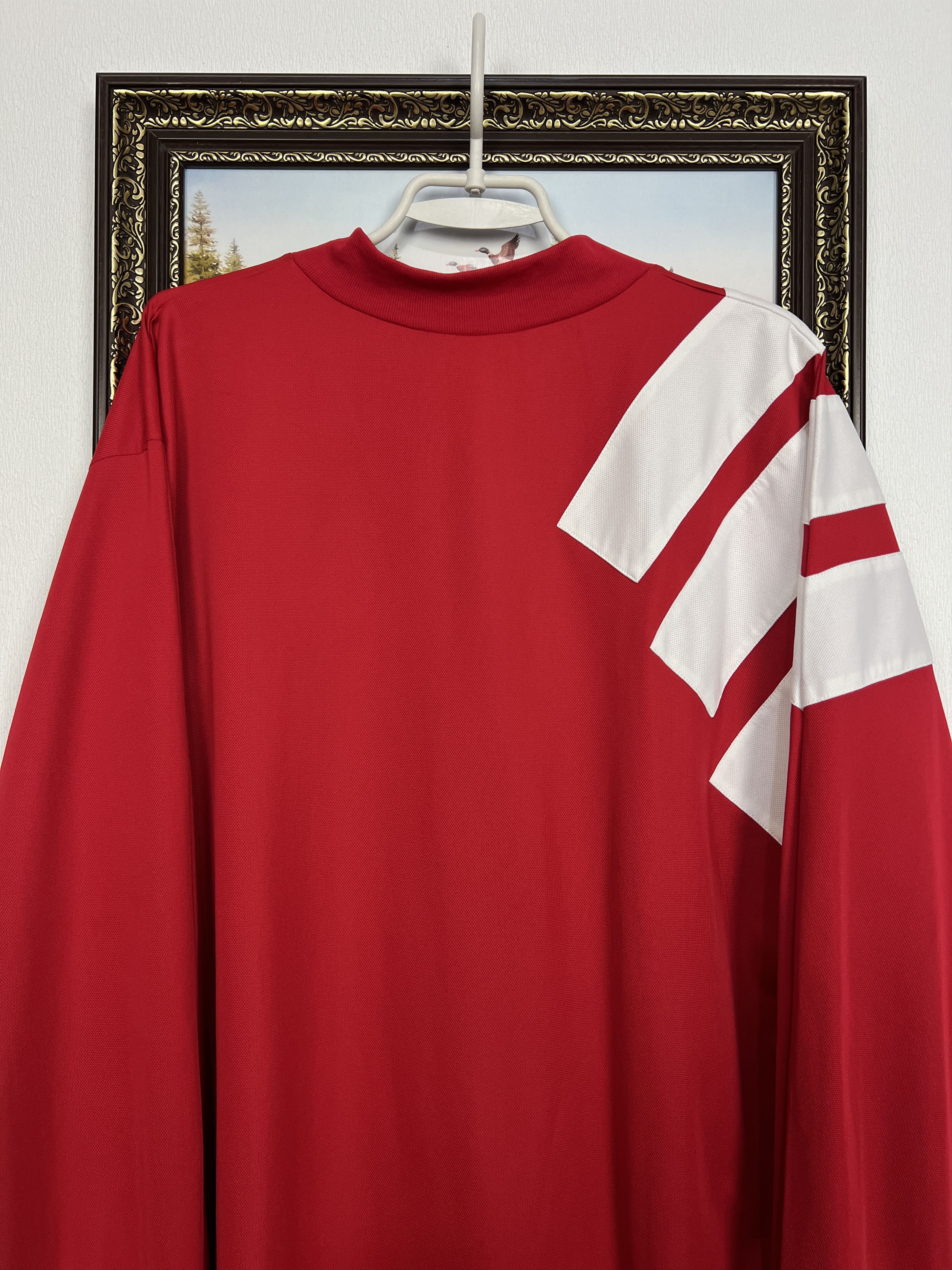 Adidas Vintage Equipment Football Template Shirt Long Sleeve Jersey Size US XXL / EU 58 / 5 - 7 Thumbnail