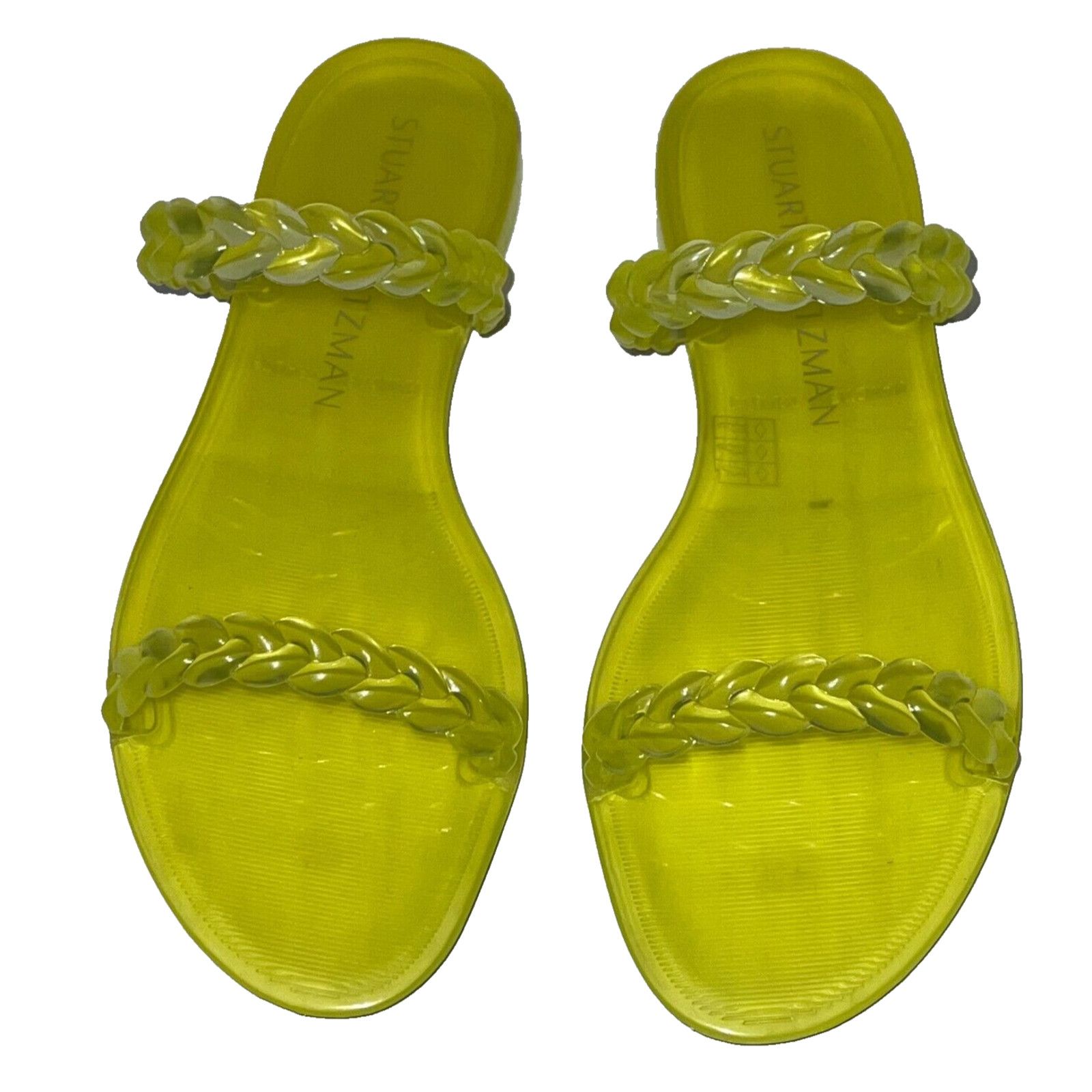 Stuart Weitzman Stuart Weitzman Yellow Braid Sawyer Jelly Sandals Size 9 B Size US 9 / IT 39 - 4 Thumbnail
