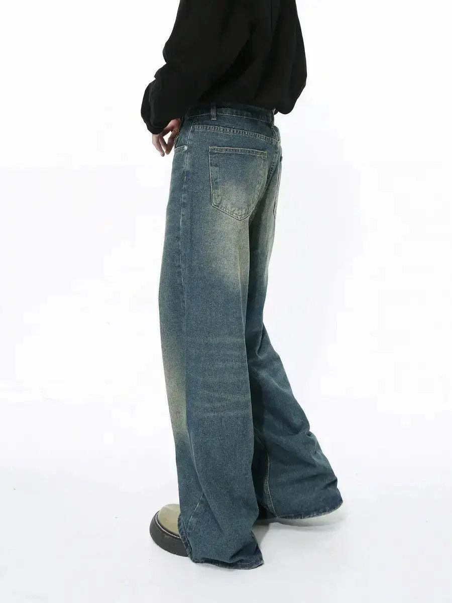 Japanese Brand Retro high street blue wide leg jeans Size US 32 / EU 48 - 6 Thumbnail