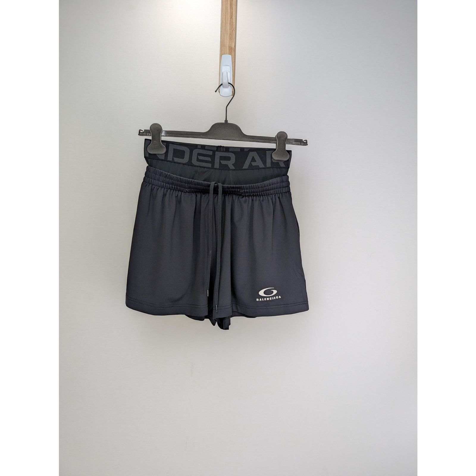 Balenciaga × Under Armour o1rshd1 Sporty Mesh Under Armour Shorts in Black Size US 32 / EU 48 - 1 Thumbnail