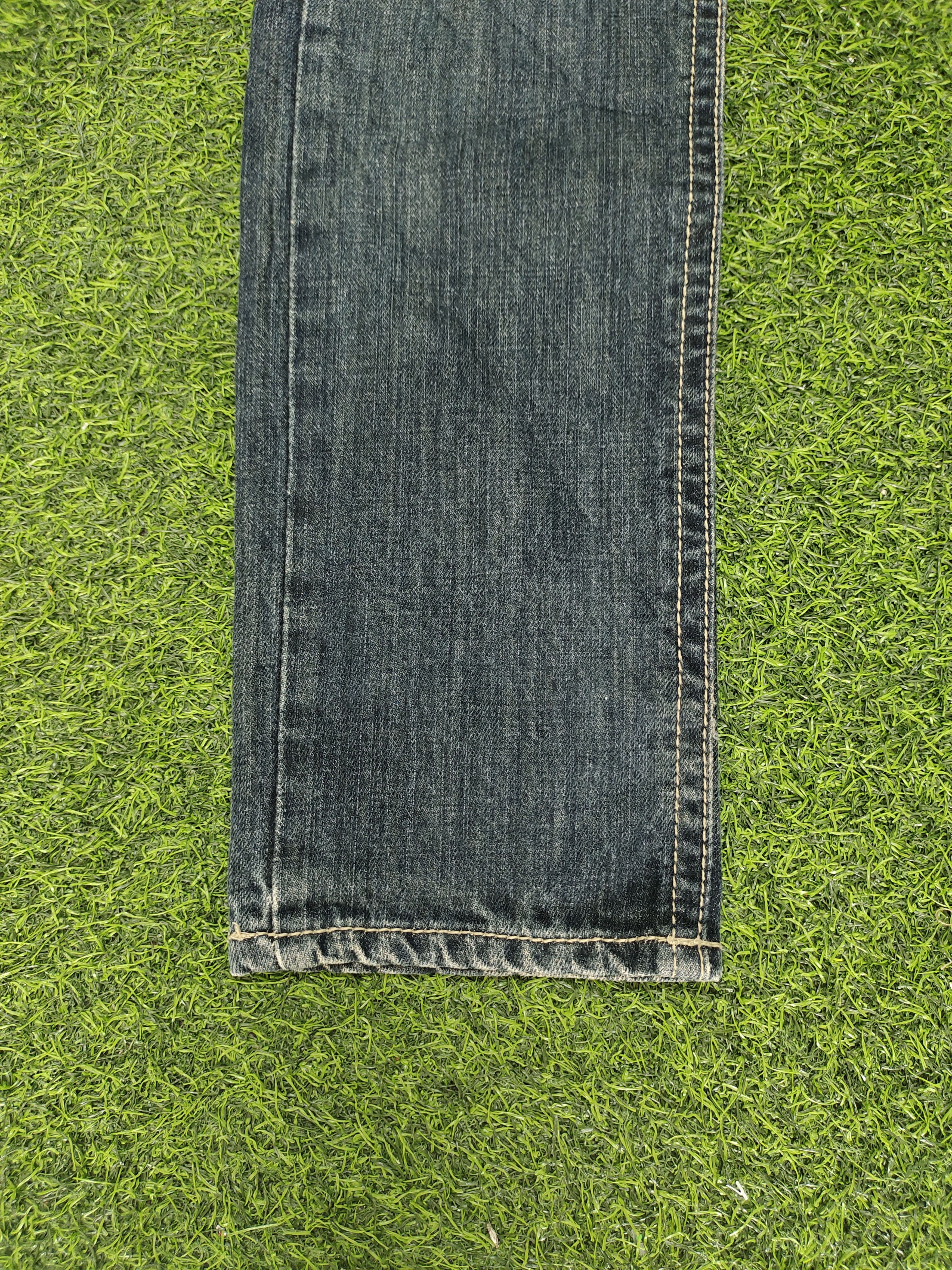 Japanese Brand Vintage Trimm Japan Leather Trim Clawmark Distress Jeans Size US 31 - 7 Thumbnail