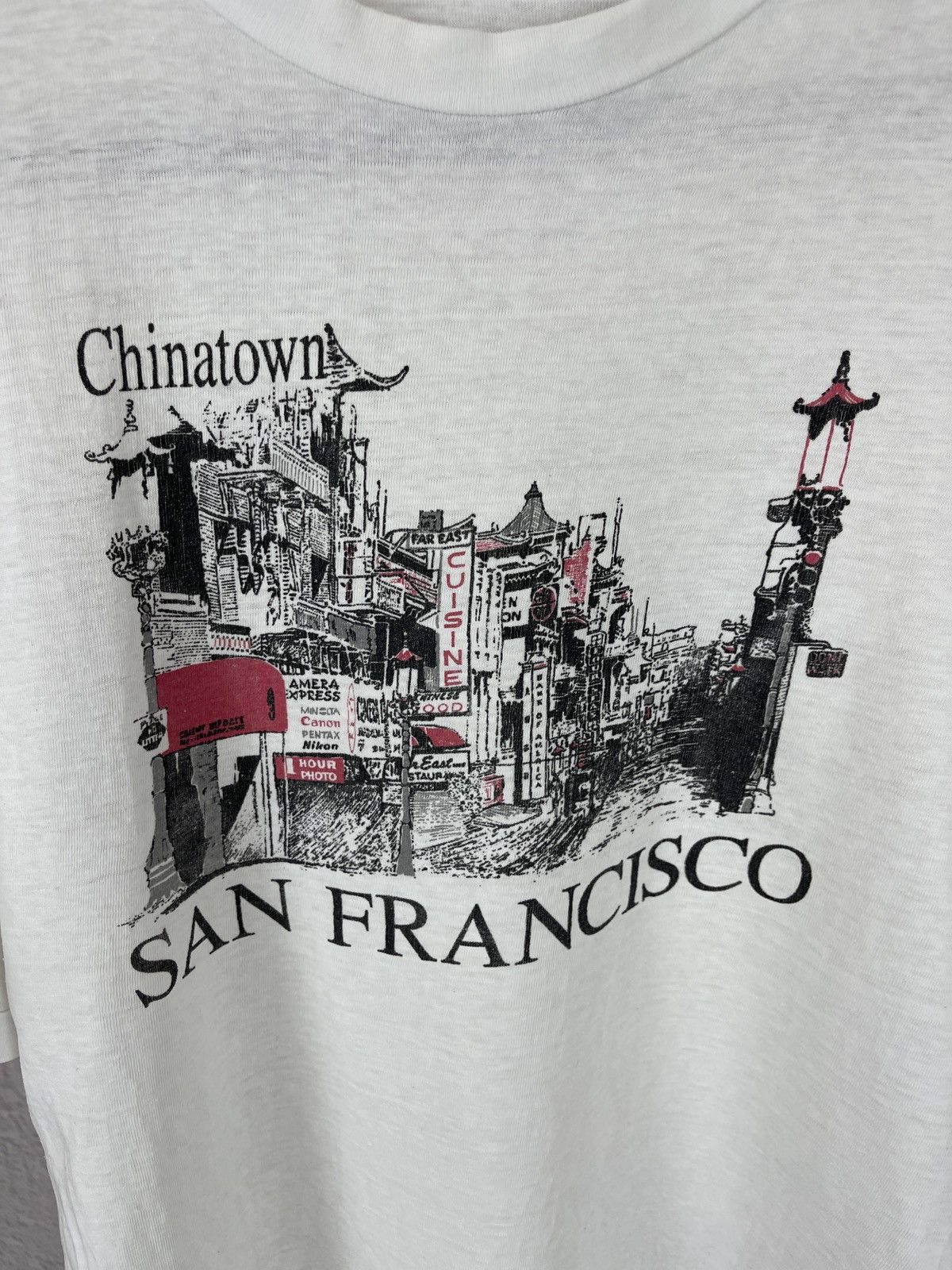 Vintage San Francisco Chinatown vintage 90s big logo tee shirt Size US L / EU 52-54 / 3 - 4 Thumbnail