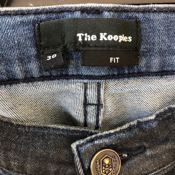 The Kooples The Kooples Skull Hardware Two Tone Slim Straight Jeans Size US 30 / EU 46 - 10 Thumbnail
