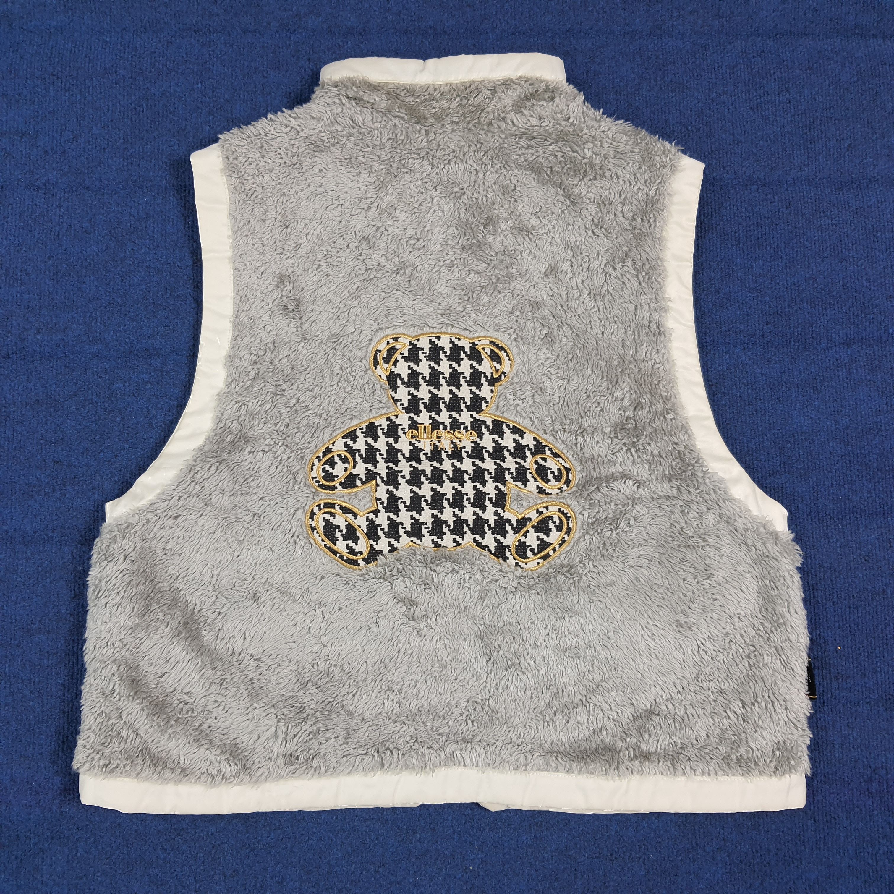 Ellesse Vintage Ellesse Reversible Fleece Vest Houndstooth C283N15 Size US L / EU 52-54 / 3 - 1 Thumbnail