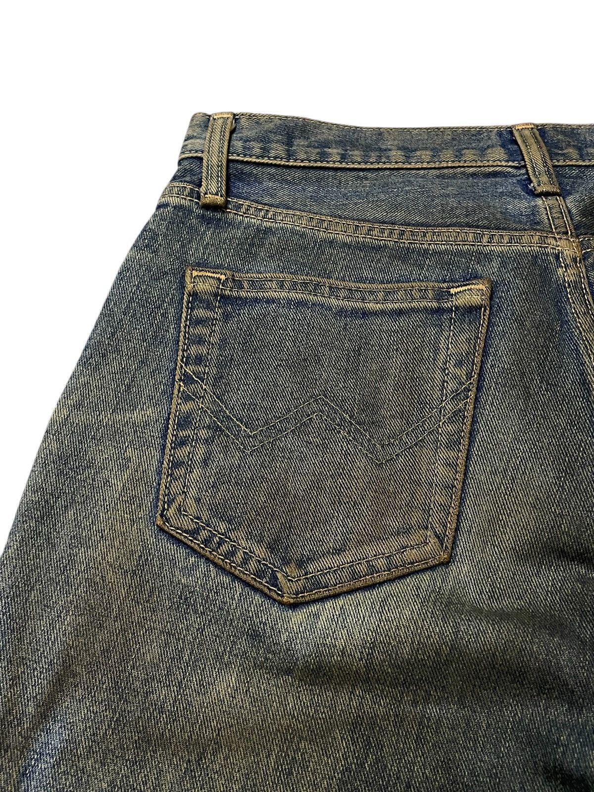 Edwin × GOSTAR DE FUGA × Hysteric Glamour Vintage Edwin 403 Mud Wash Distressed Straight Jeans Size US 29 - 12 Thumbnail