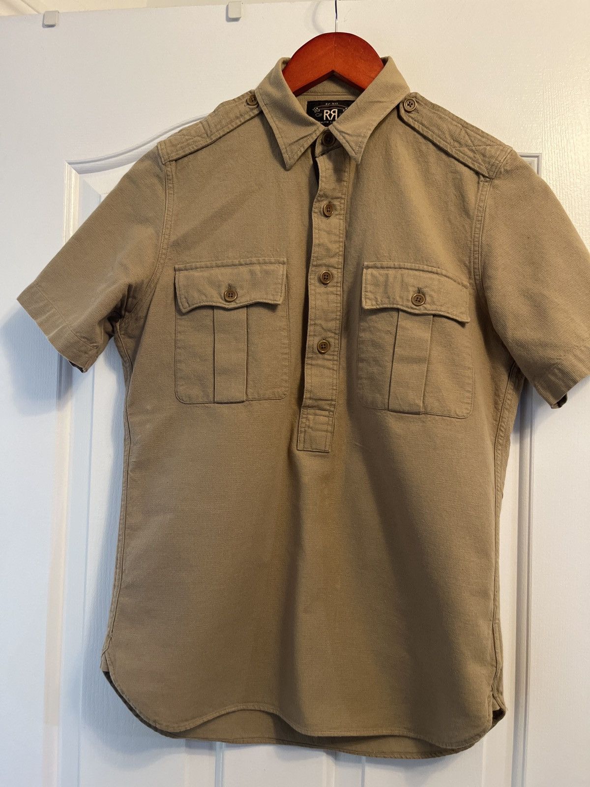RRL Ralph Lauren RRL Army Shirt - Short Sleeves - Cotton Size US S / EU 44-46 / 1 - 1 Thumbnail