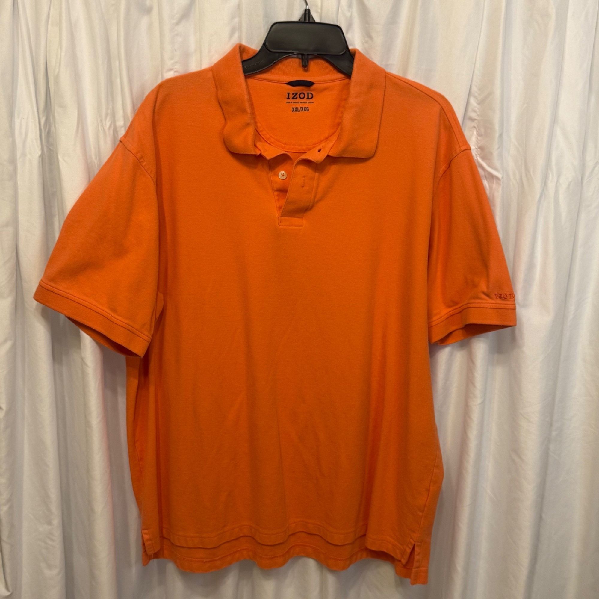Izod Izod Mens Orange Polo Shirt Size XXL Short Sleeve Cotton Ble Size US XXL / EU 58 / 5 - 1 Thumbnail
