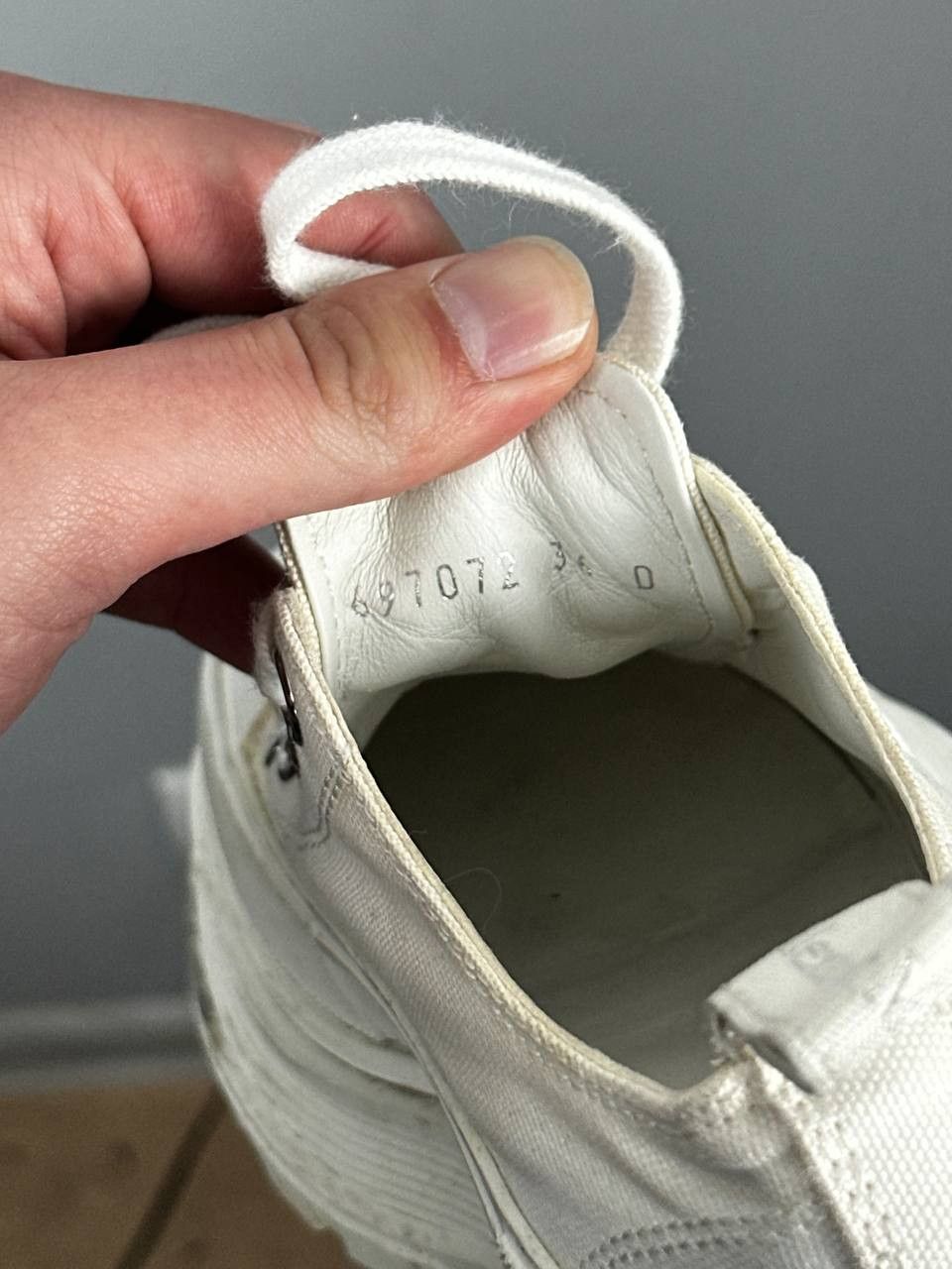 Alexander McQueen Alexander McQueen Tread Slick White Canvas Low Top Sneakers Size US 6 / IT 36 - 11 Thumbnail