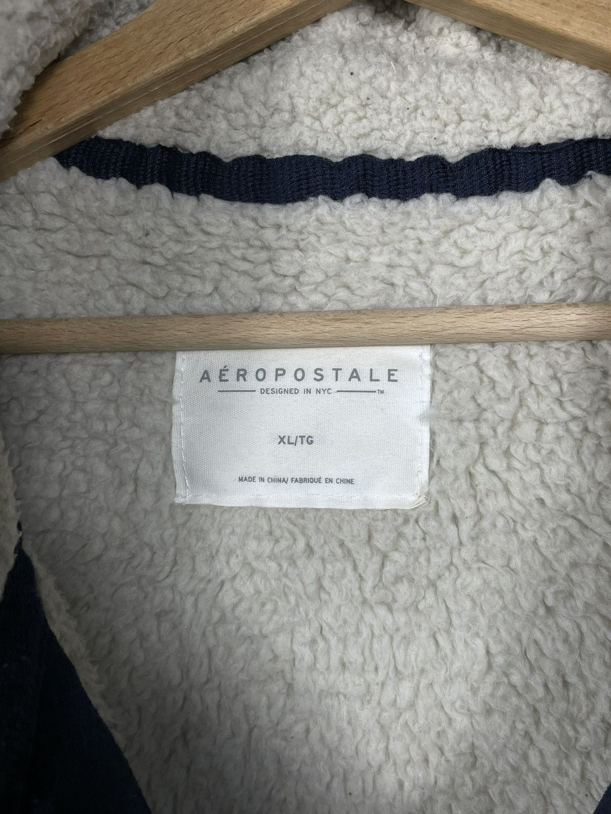 Aeropostale Grunge Cyber Goth Sherpa Lined Skater Zip Up Hoodie! Size US XL / EU 56 / 4 - 7 Thumbnail
