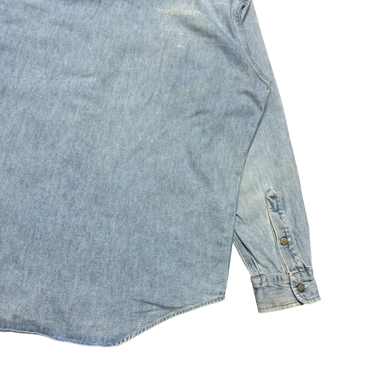 RRL Ralph Lauren Vintage RRL Ralph Lauren Denim Shirt Oversized Faded Size US L / EU 52-54 / 3 - 13 Thumbnail