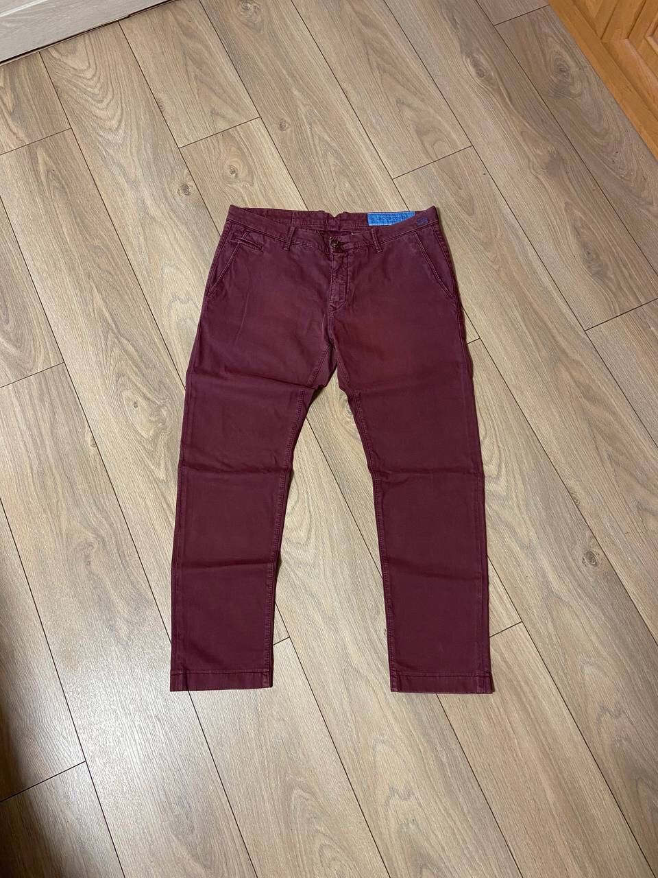 Jacob Cohen Jacob Cohen Light Washed Burgundy Bobby Model Pants Size US 35 - 4 Thumbnail
