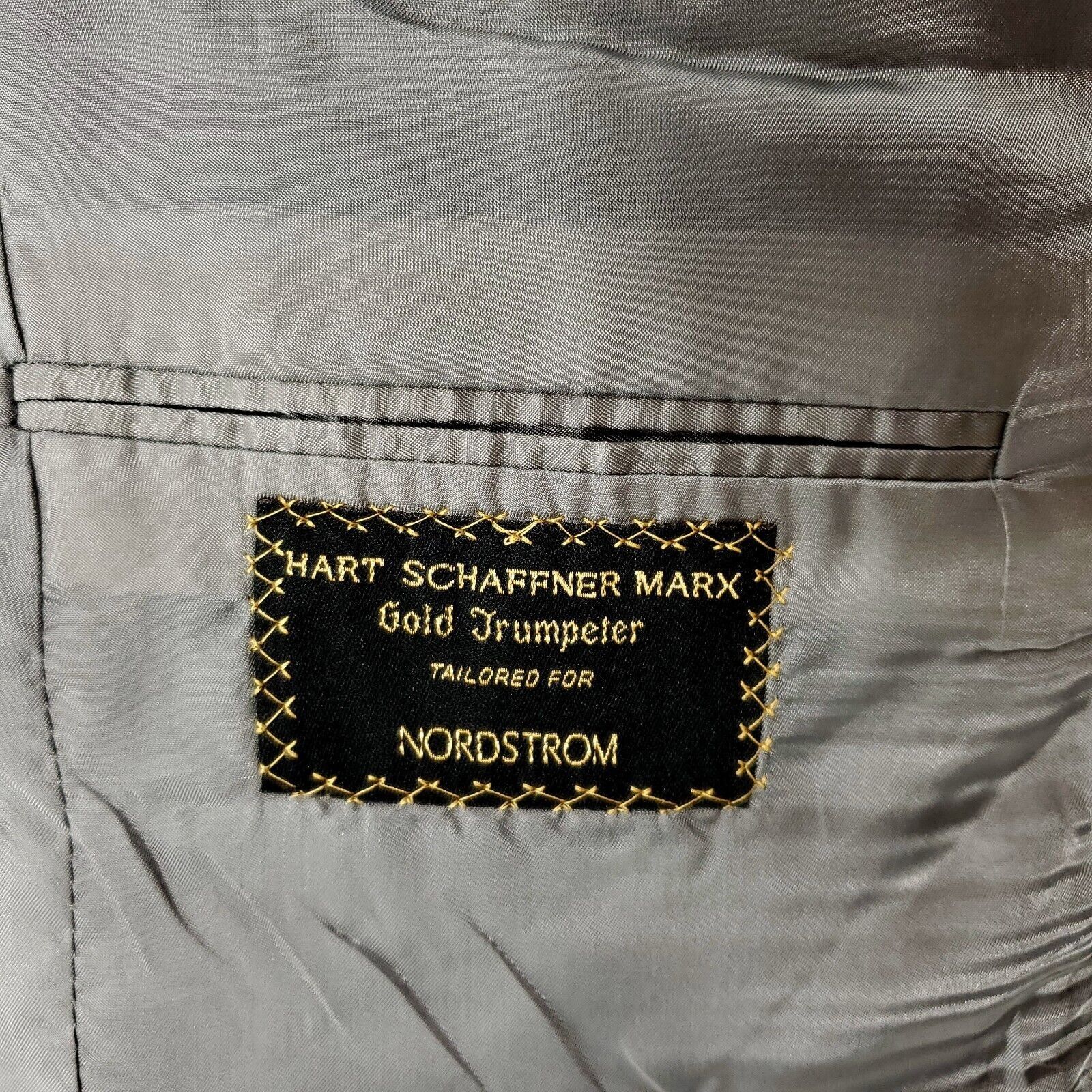 Hart Schaffner Marx Hart Schaffner Marx Gold Trumpeter Wool 2 Button Blazer 40L Size 40L - 7 Thumbnail