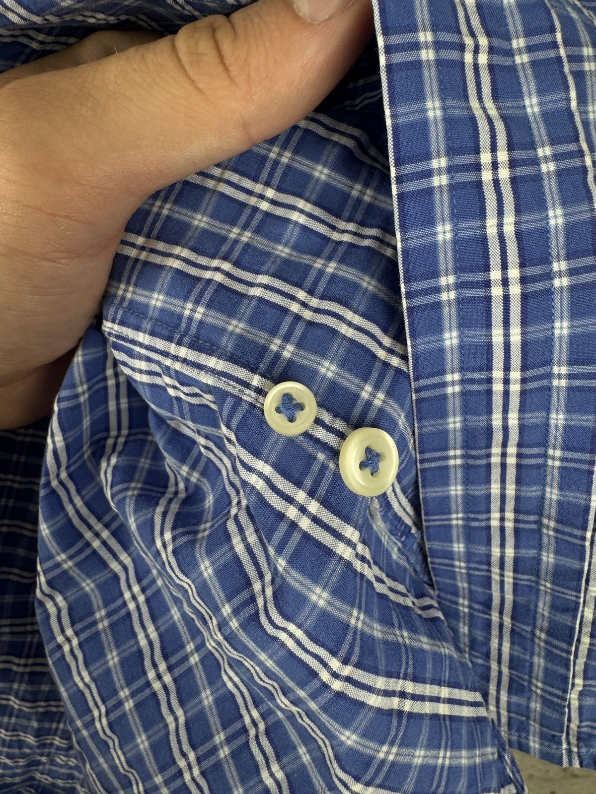 Polo Ralph Lauren Polo Ralph Lauren Short Sleeve Shirt Blue Checkered Classic Size US L / EU 52-54 / 3 - 9 Thumbnail