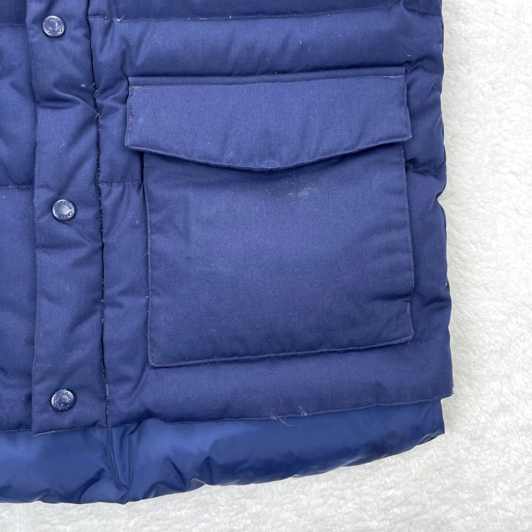 Vintage VTG Cabela's Vest Mens Medium Blue Goose Down Puffer Parka Mock Snap Hiking Size M Size US M / EU 48-50 / 2 - 2 Thumbnail
