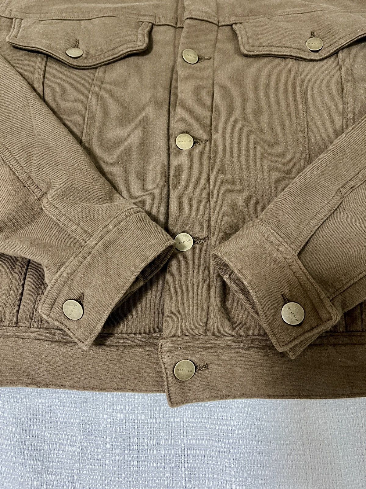 Fear of God FEAR OF GOD Fleece-Back Cotton-Jersey Trucker Jacket Size US S / EU 44-46 / 1 - 4 Thumbnail