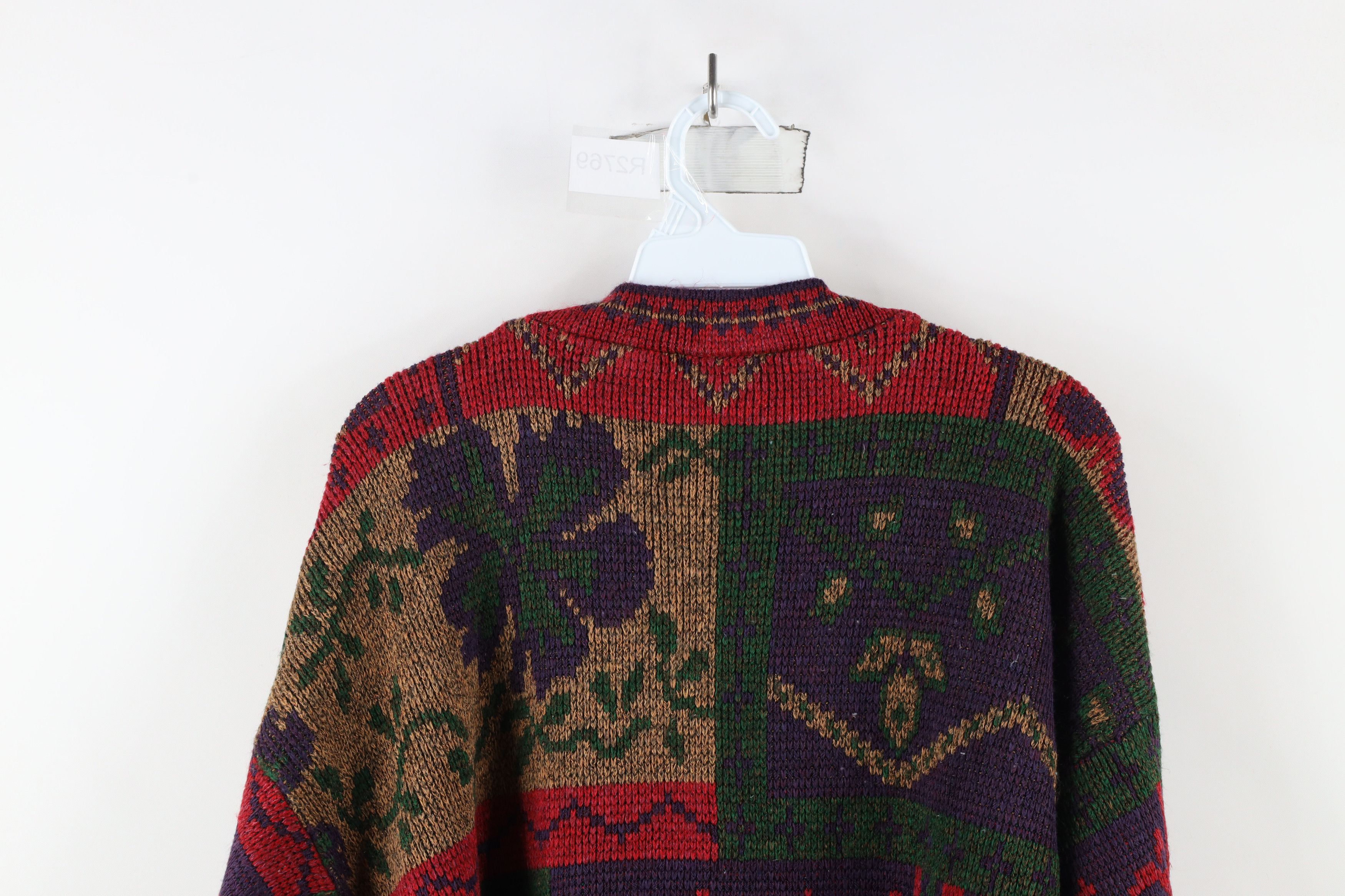 Vintage Vintage 90s Streetwear Paisley Fair Isle Knit Sweater USA Size XL / US 12-14 / IT 48-50 - 11 Thumbnail