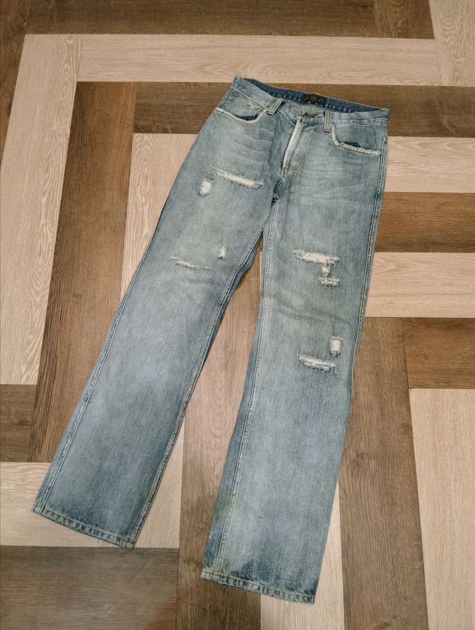 If Six Was Nine JAPANESE ZEROSAIL DISTRESSED JEANS - SIZE L Size US 31 - 2 Thumbnail