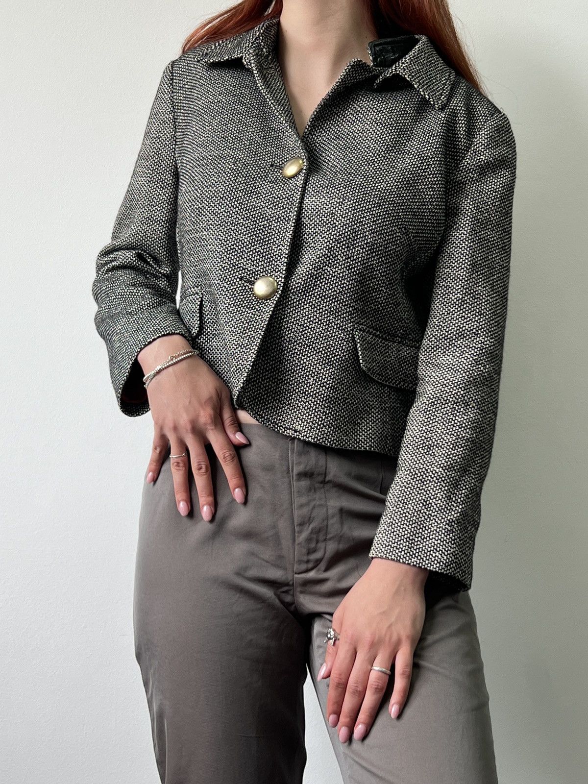 Dolce & Gabbana Dolce&Gabbana D&G tweed style Vintage Blazer Jacket Italy Size L / US 10 / IT 46 - 1 Thumbnail