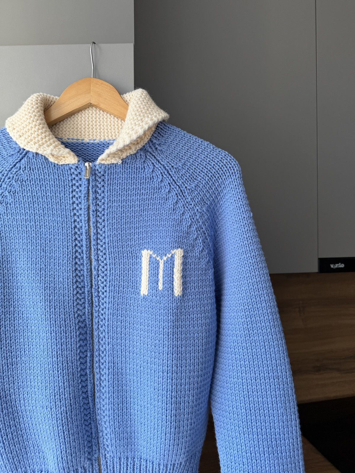 Miu Miu Miu Miu FW20 Runway Embroidered Intarsia Blue Wool Bodysuit Size S / US 4 / IT 40 - 4 Thumbnail