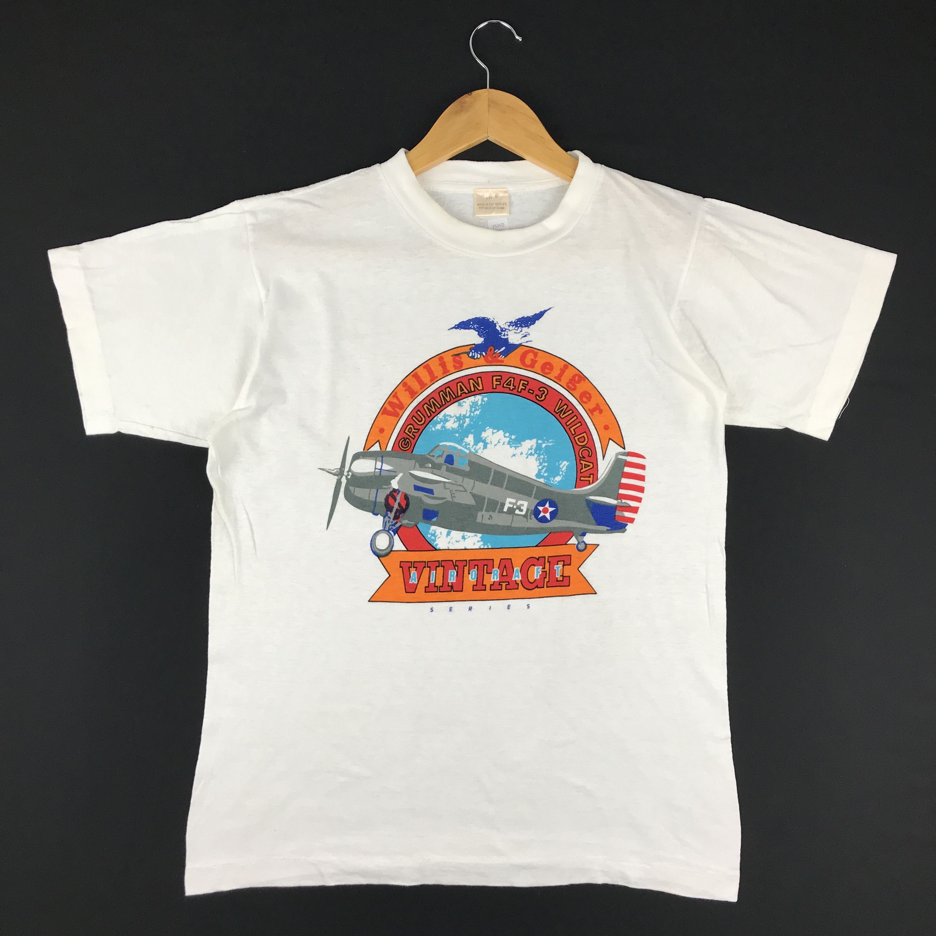image of Vintage Aircroraft Tees in White, Men's (Size Small)