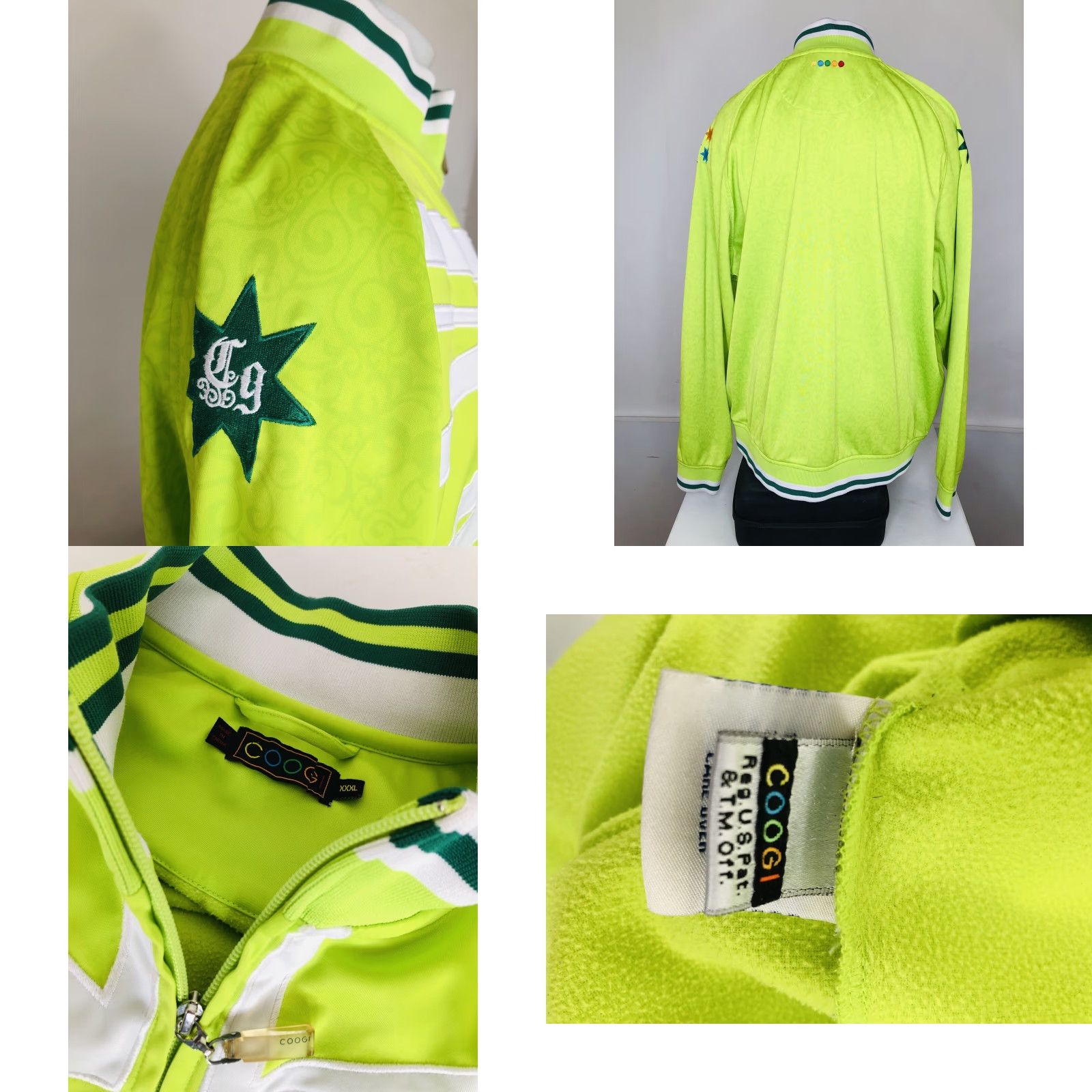 Coogi COOGI Embroidered Flag Mens 3XL Floral Paisley Jacket Green Jacket Mens 3XL Embroidered Flag COOGI Size US XXL / EU 58 / 5 - 8 Thumbnail