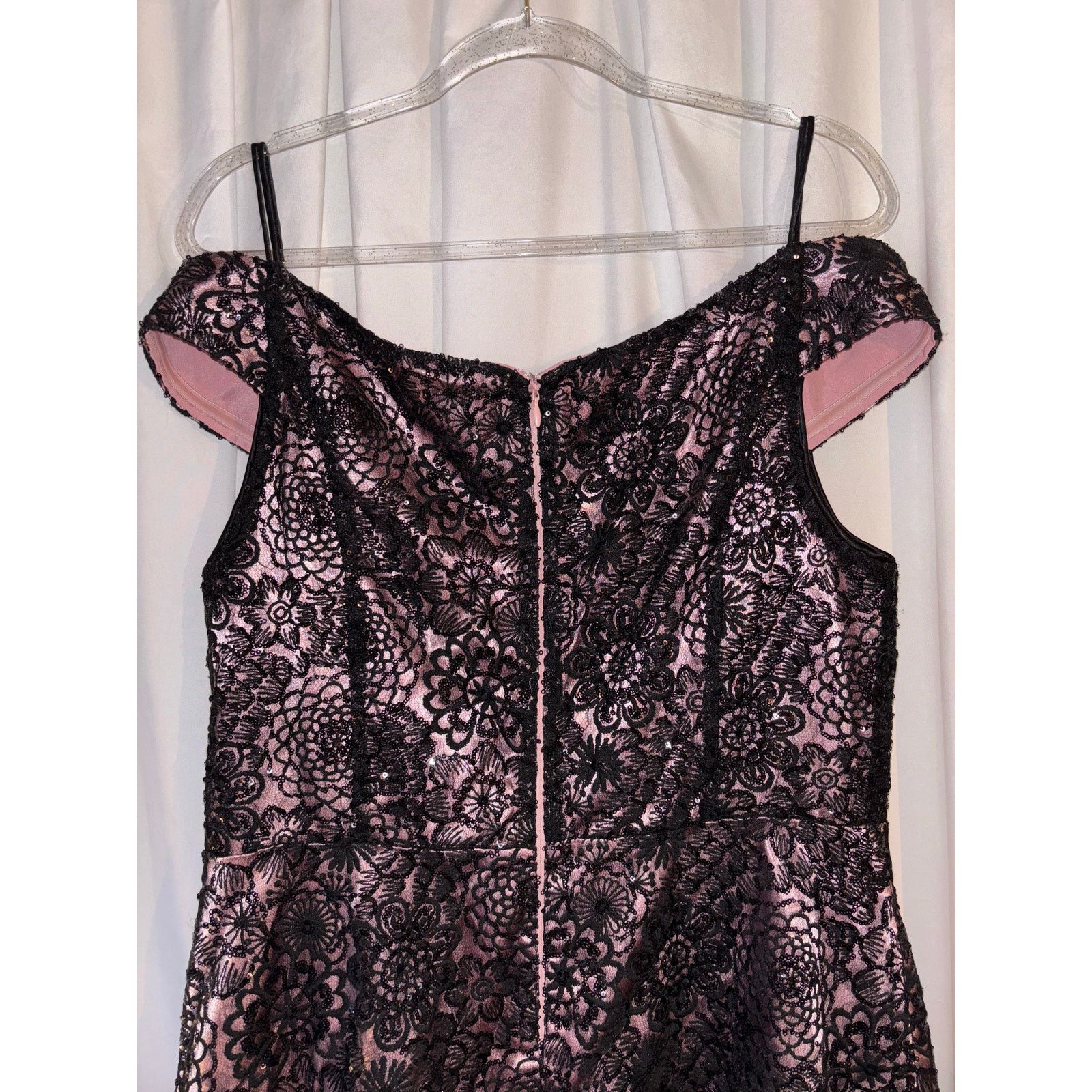 The Unbranded Brand Tahari Black Floral Lace Dress Size XLarge Size XL / US 12-14 / IT 48-50 - 6 Thumbnail
