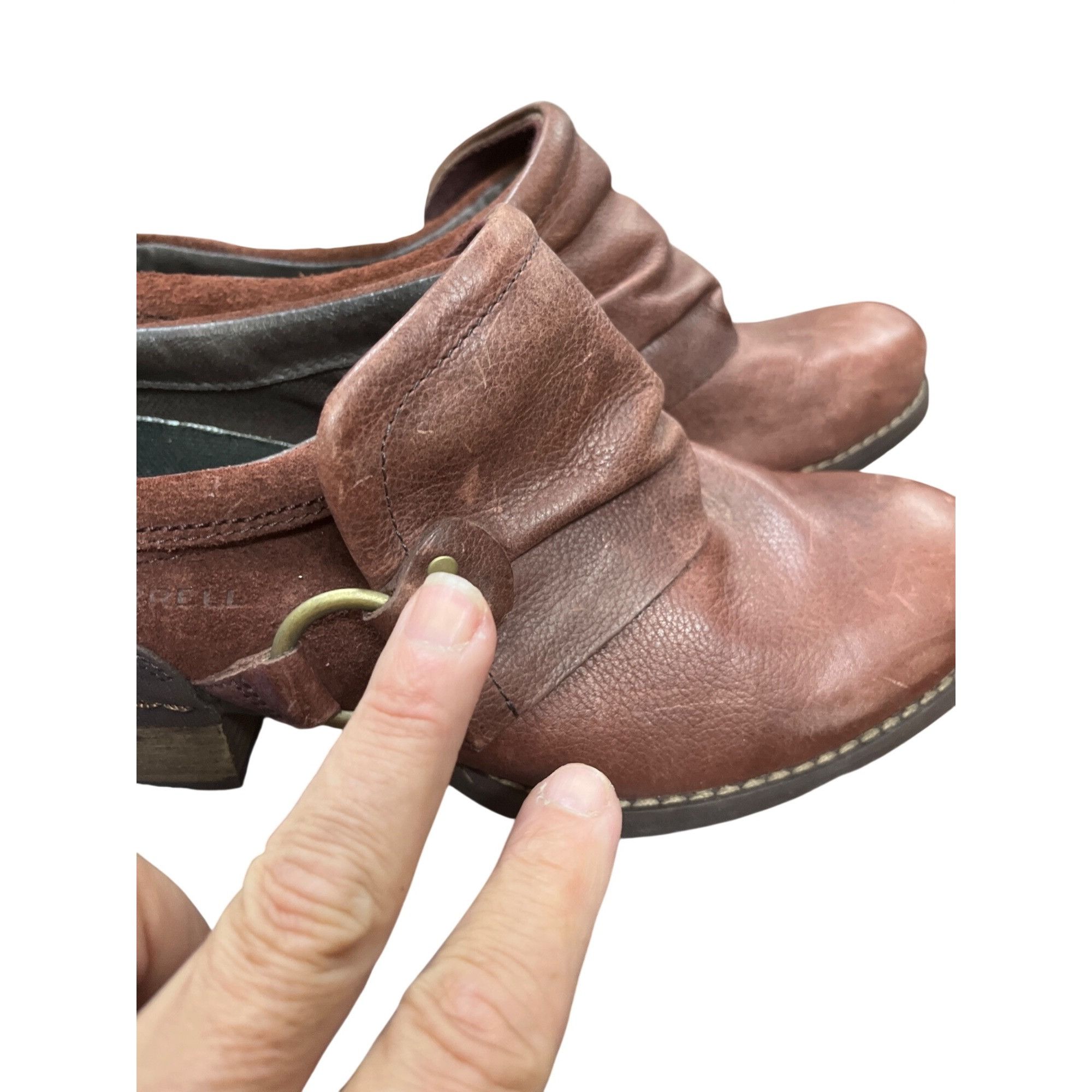 Merrell Merrell Chocolate wms brown leather mules clogs shoes sz 8 S Size US 8 / IT 38 - 15 Thumbnail