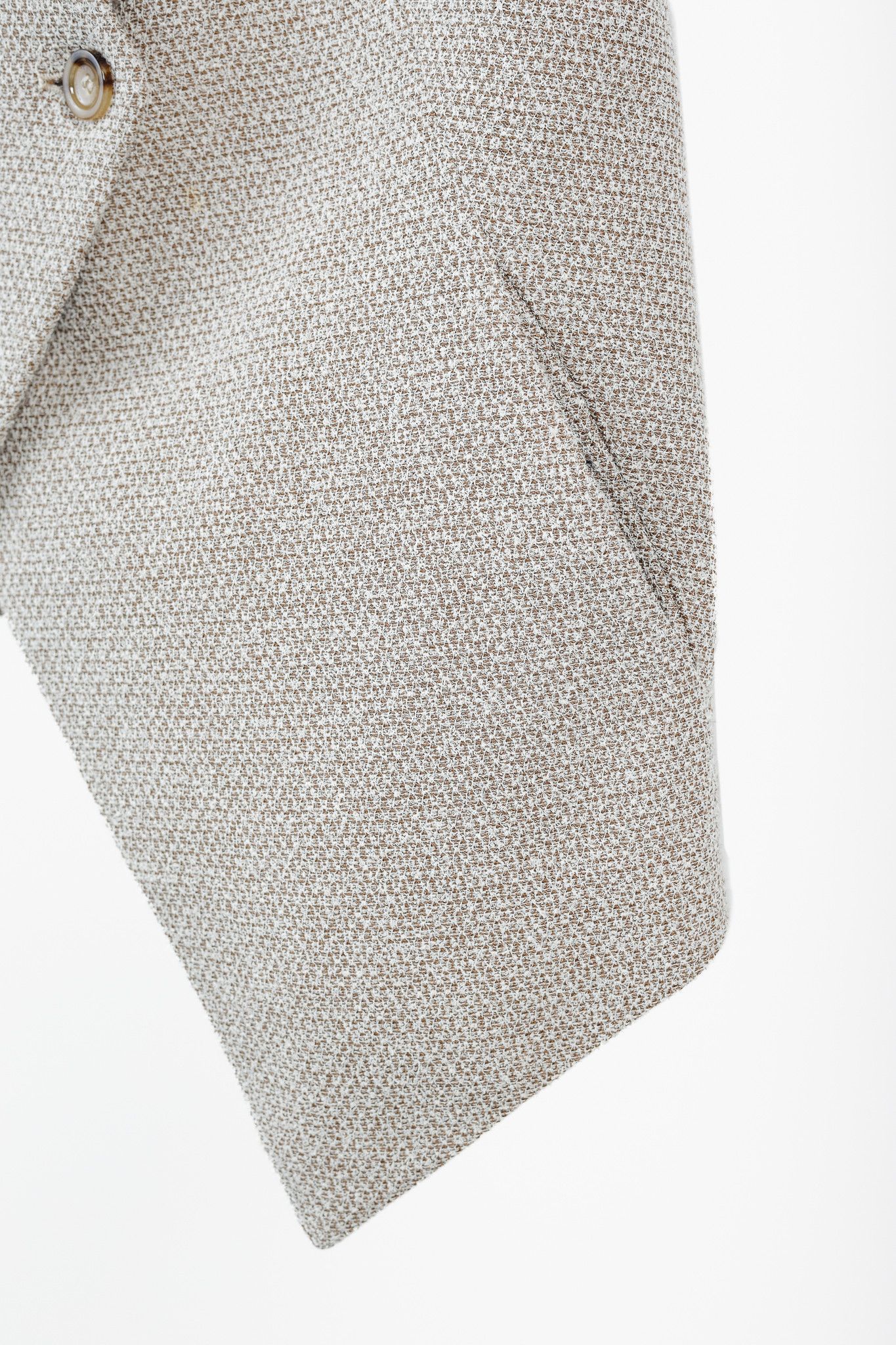 Eleventy Eleventy Brown Cotton-Blend Tweed Double-Breasted Vest Size L / US 10 / IT 46 - 6 Thumbnail