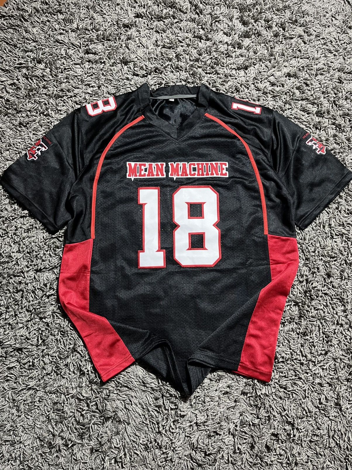 Vintage MOVIE MEAN MACHINE CREWE #18 JERSEY LONGEST YARD BLACK Size US L / EU 52-54 / 3 - 1 Thumbnail
