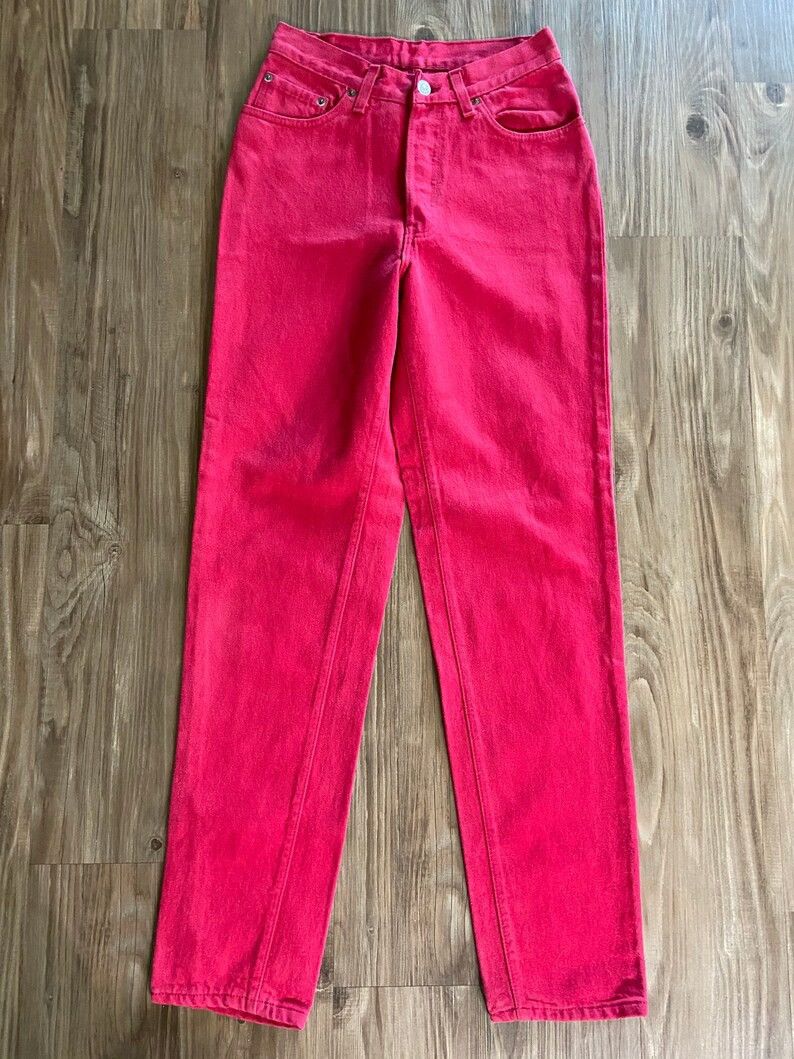 image of Levis x Levis Vintage Clothing Vintage Red Overdyed Levi's Denim Jeans, Women's (Size 24)